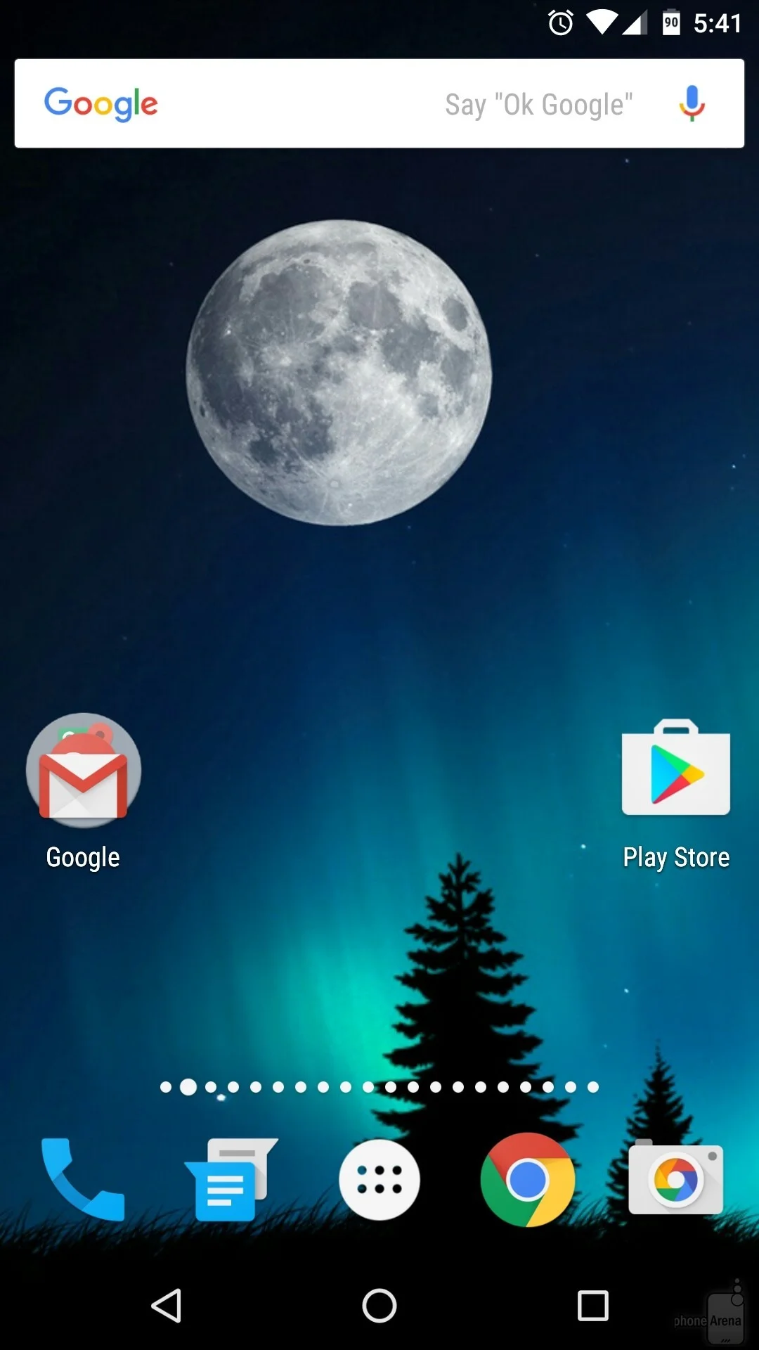 From the Google Now home screen, long press anywhere on the wallpaper
