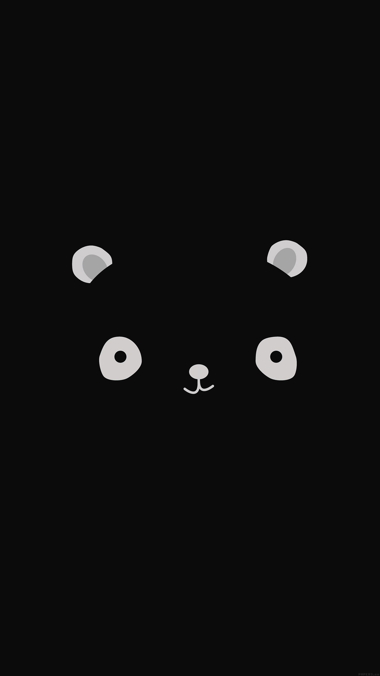 Nice cute minimal panda dark illust art iphone6 plus