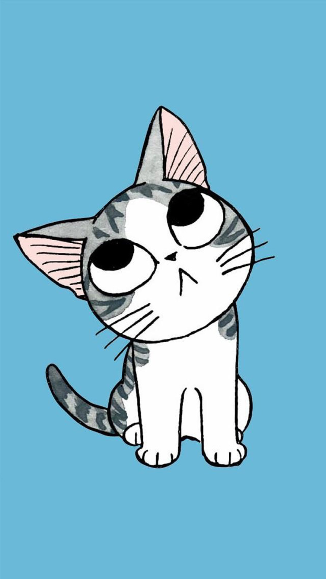 Cute Cartoon Kitten Find more kawaii Android iPhone wallpapers prettywallpaper