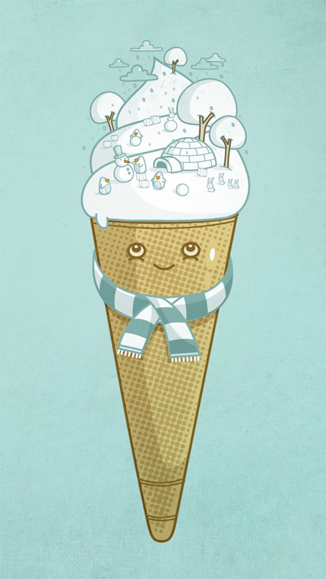 Tap image for more cute funny iPhone wallpaper! Ice cream – @mobile9 |  Wallpapers