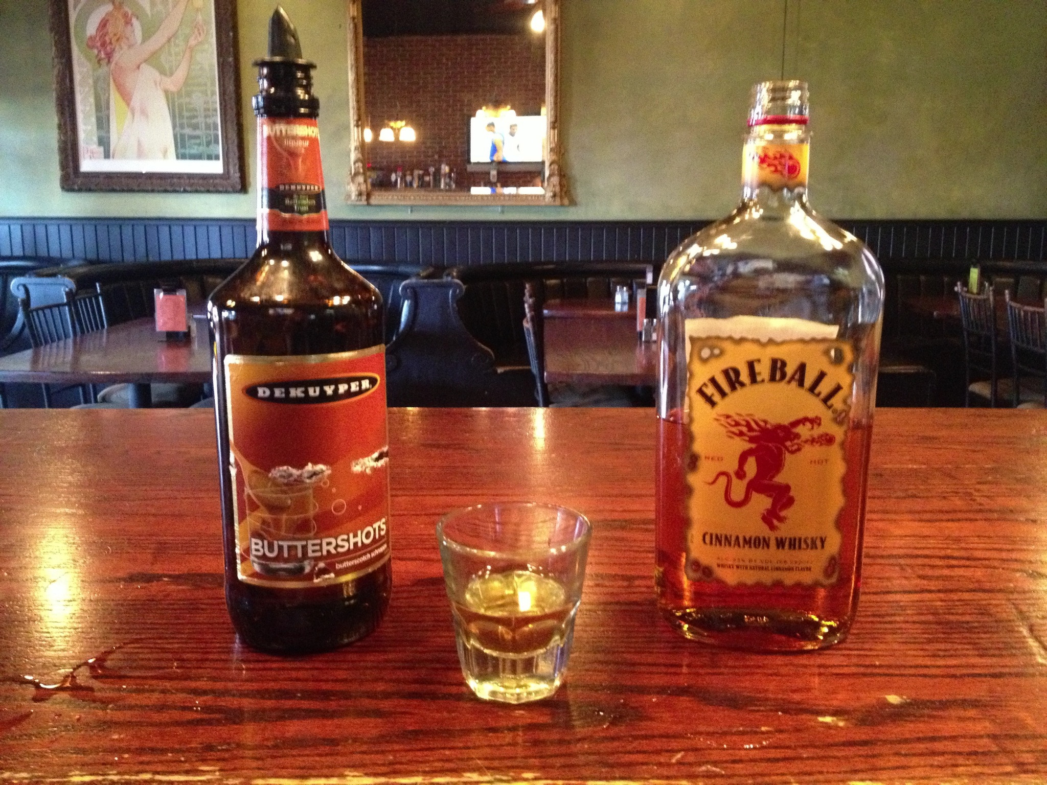 Fireball whiskey and butterscotch schnapps