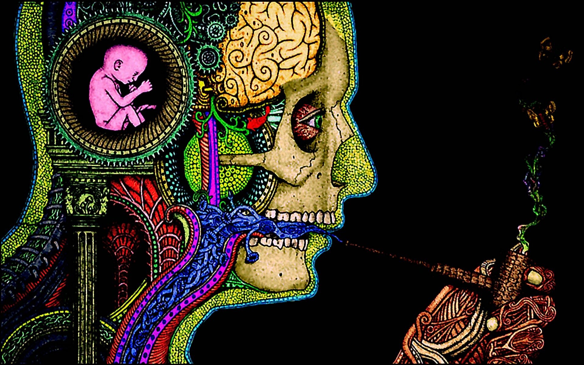 Psychedelic Smoke Art 1920 x 1200 Download Close