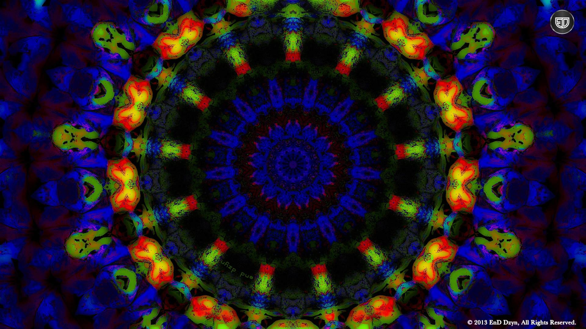 Psychedelic HD Background Wallpaper Blue Orange Trippy 3D