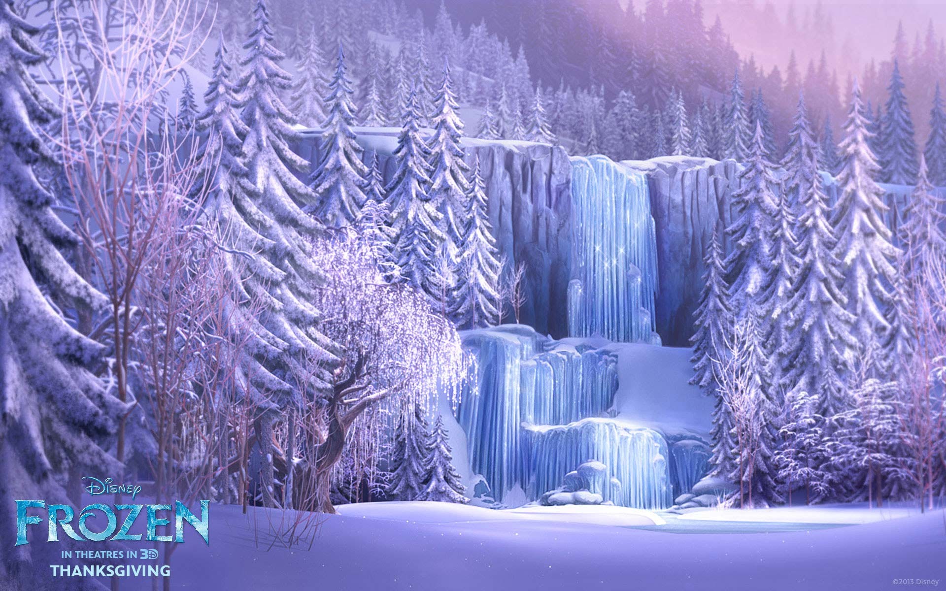 Disney Frozen Movie Waterfall HD Wallpaper Image for iPad mini 3