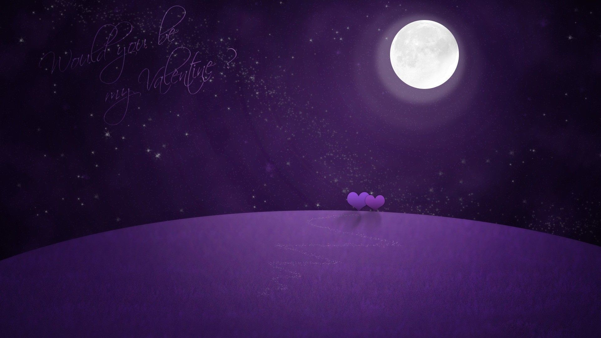 Valentines Day Purple Violet Moon Art Design Background Wallpaper. interior room design. interior design