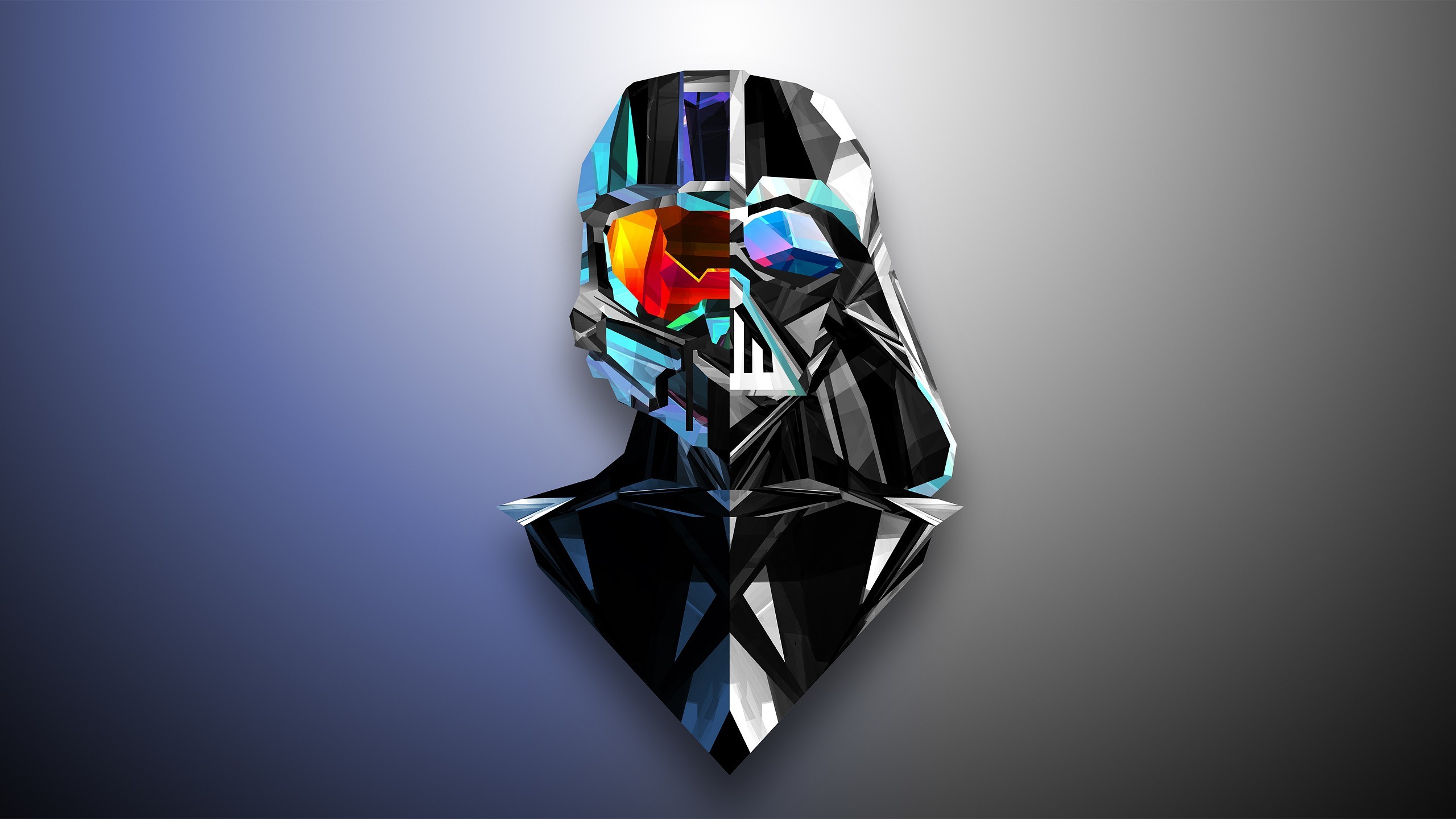 Abstract, Darth Vader, Master Chief, Low Poly, Justin Maller, Halo Wallpapers HD / Desktop and Mobile Backgrounds