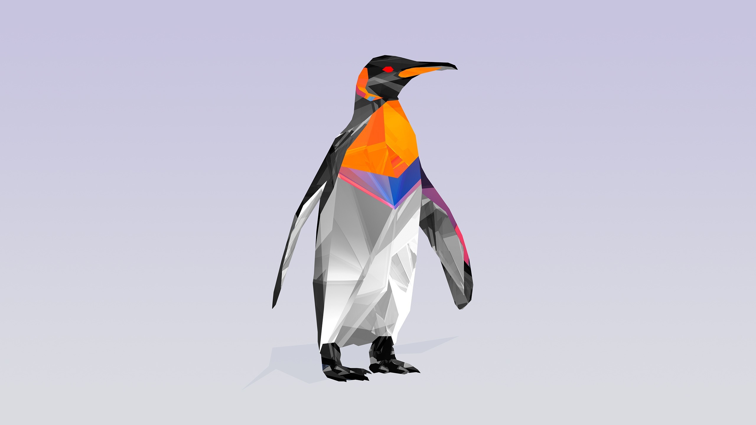 Facets, Animals, Penguins, Digital Art, Justin Maller