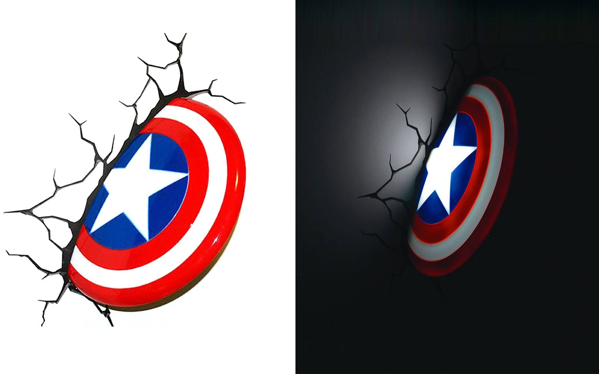 3D Deco Light Captain America Shield