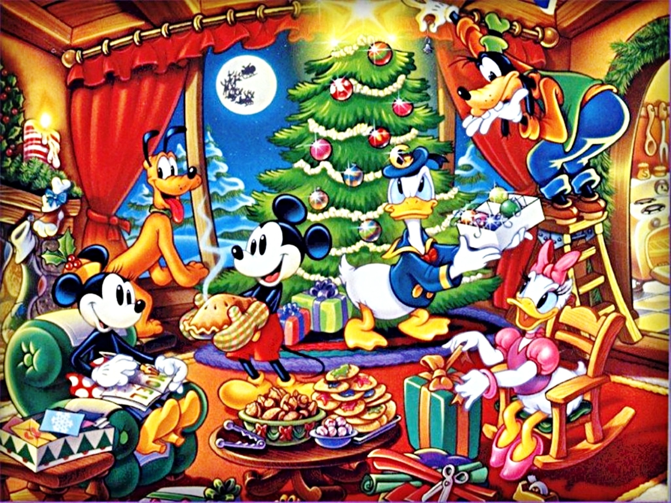 Walt Disney Wallpapers The Disney Gang Christmas walt