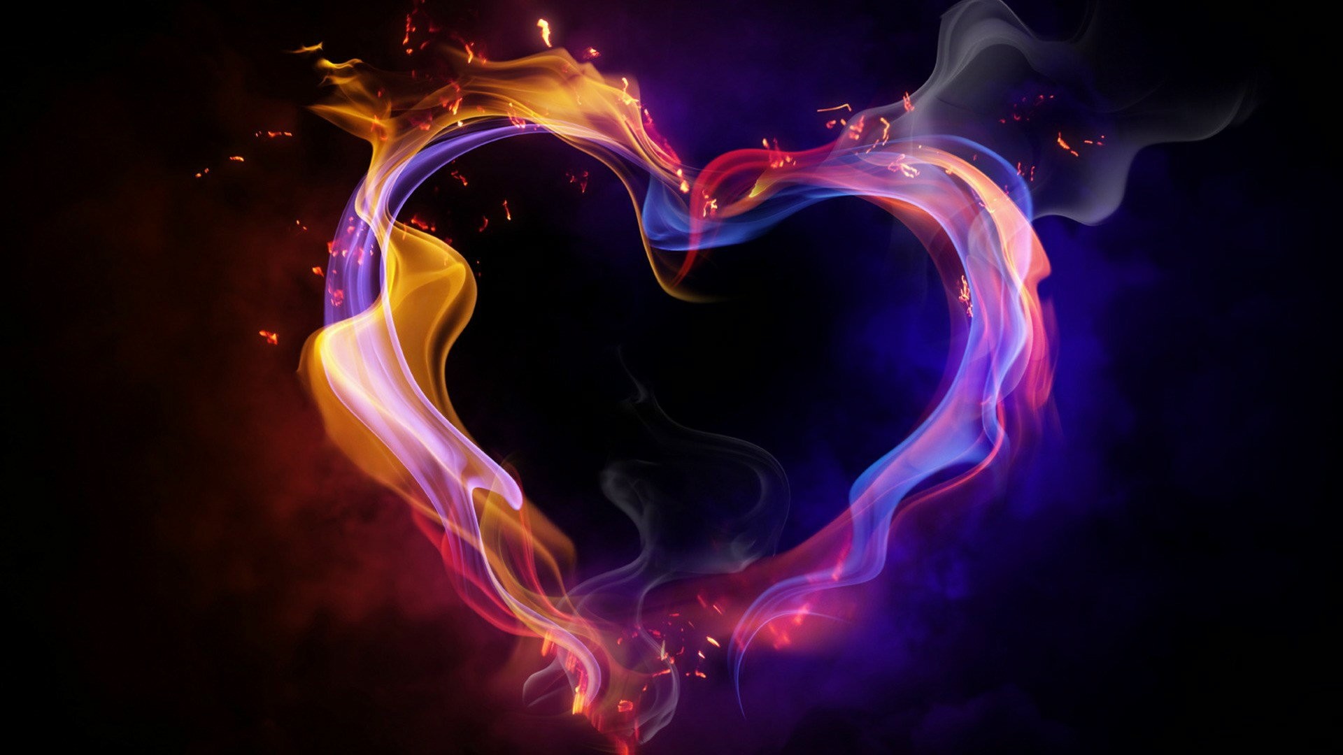 Hd Cool Color Abstract Heart Desktop Wallpapers Backgrounds