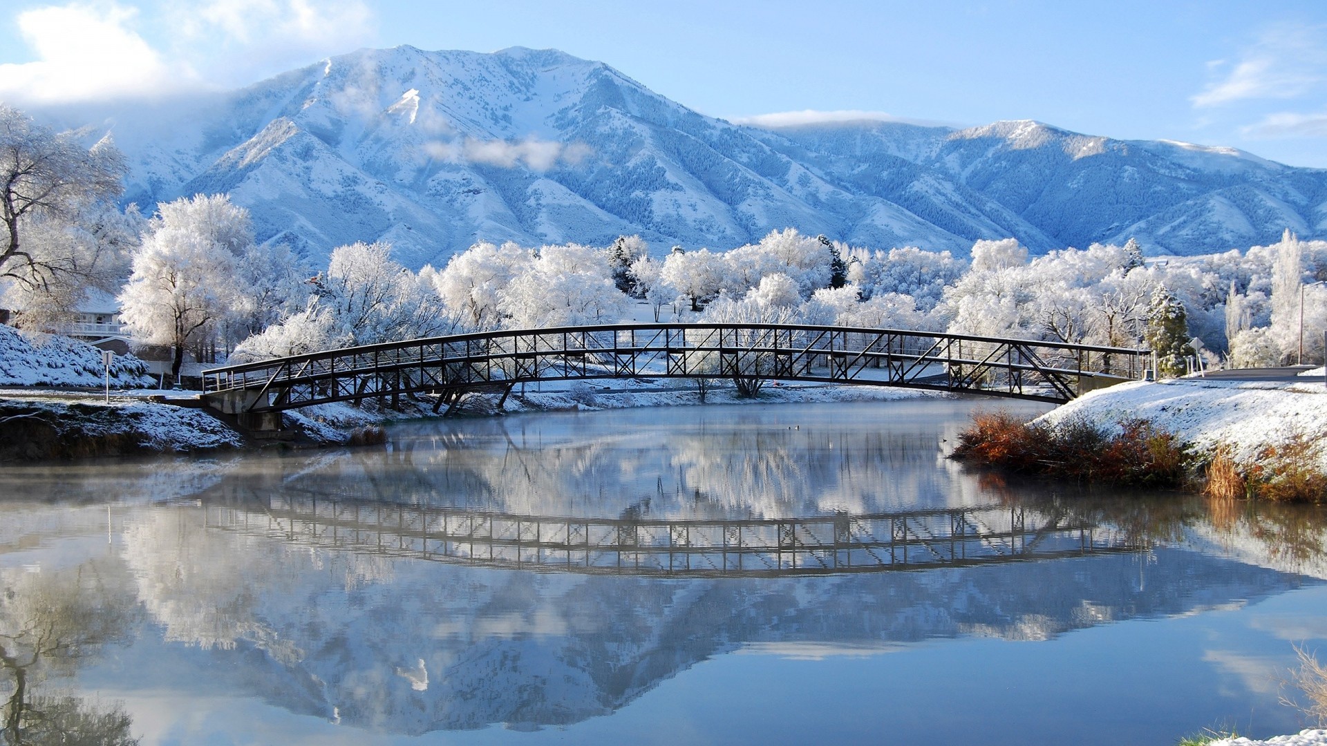 Winter winter, bridge, landscape
