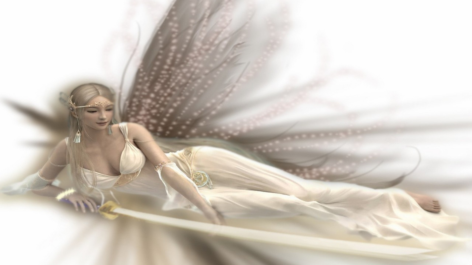 Free angel fairy wallpaper background
