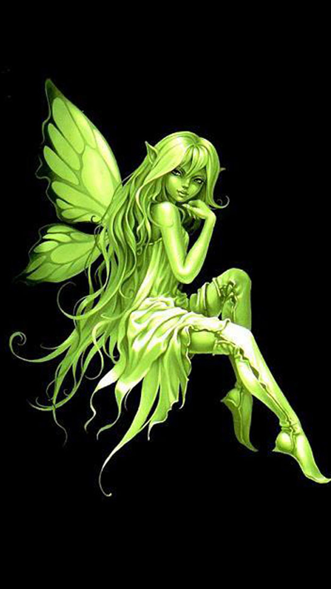 Green fairy angel HD Wallpaper Fairies And Angels Wallpapers Animated