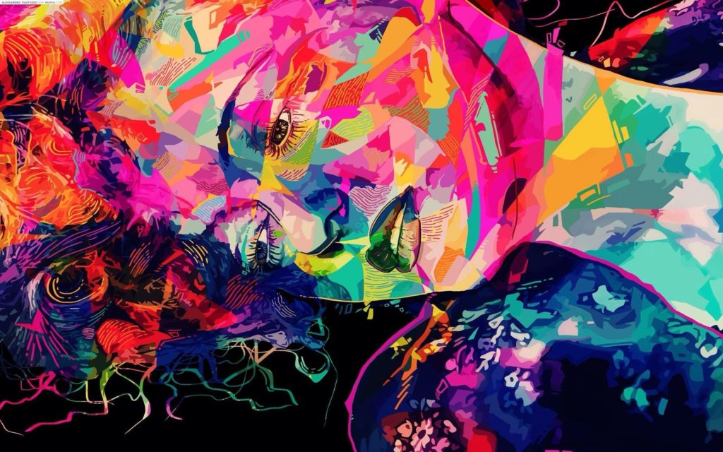 Colorful Trippy Abstarct Face Wallpaper HD – Gallery Wallpaper