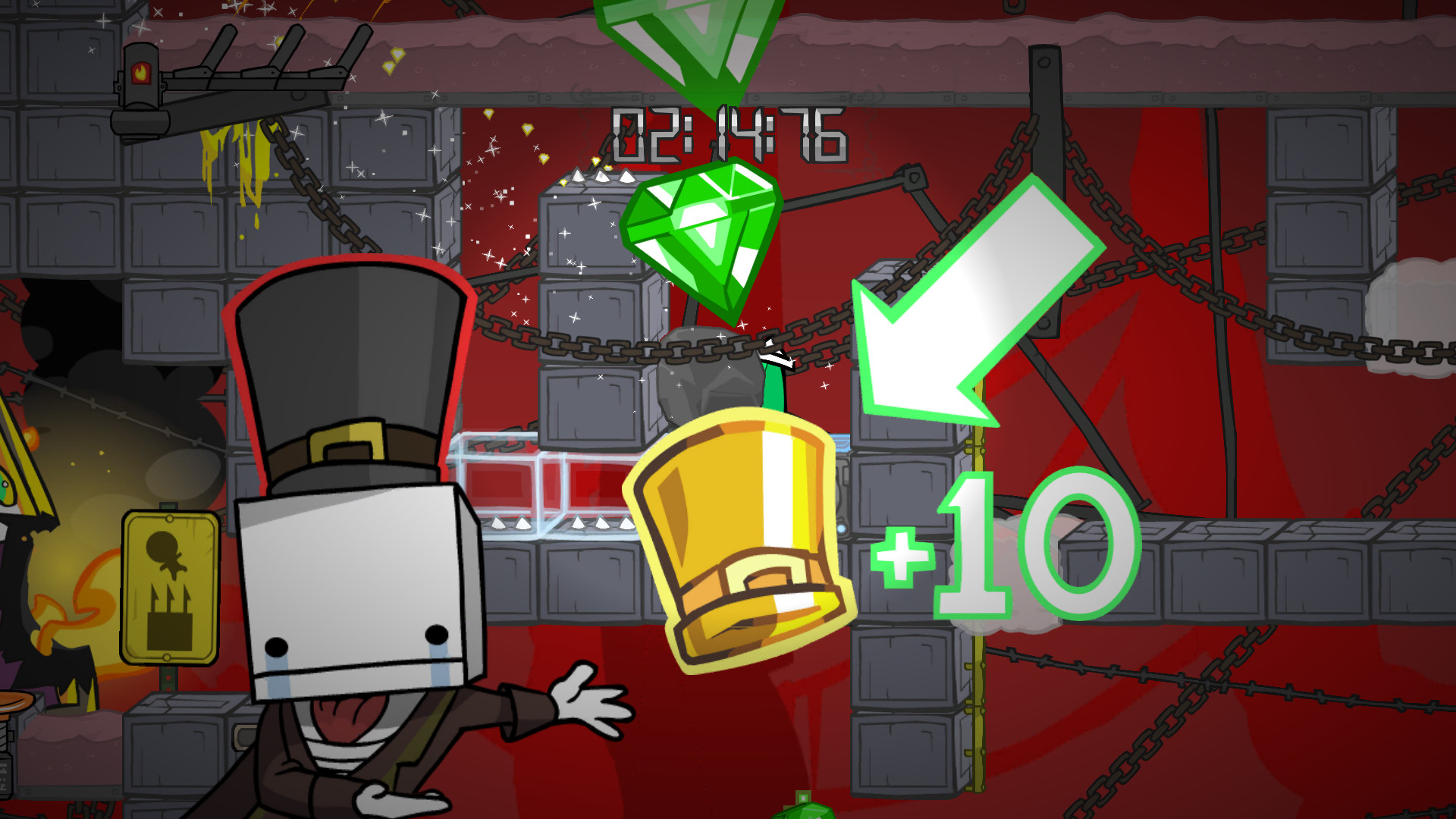 BattleBlock Theater Windows From time to time a golden hat will appear randomly in a level
