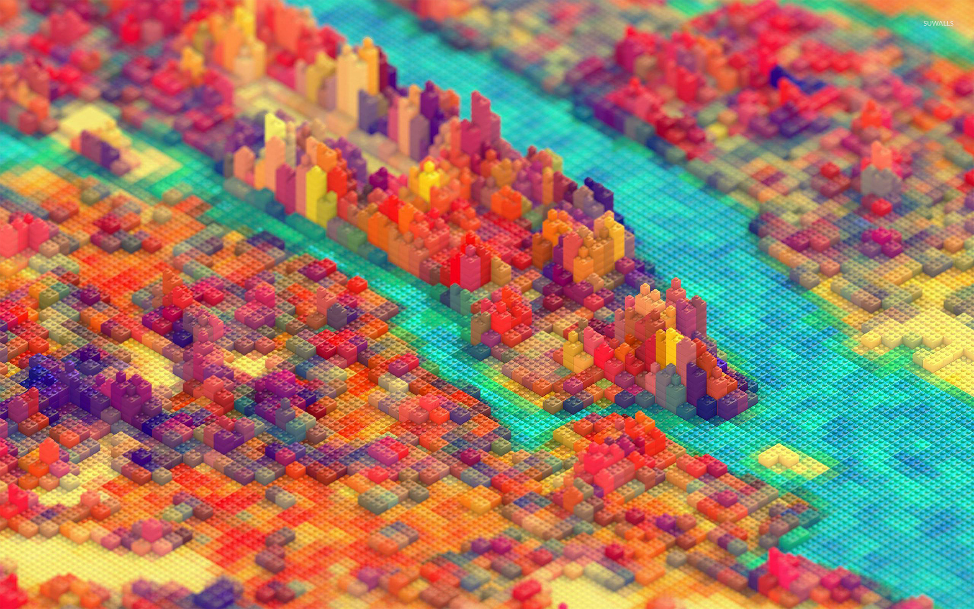 Colorful LEGO Landscape wallpaper jpg