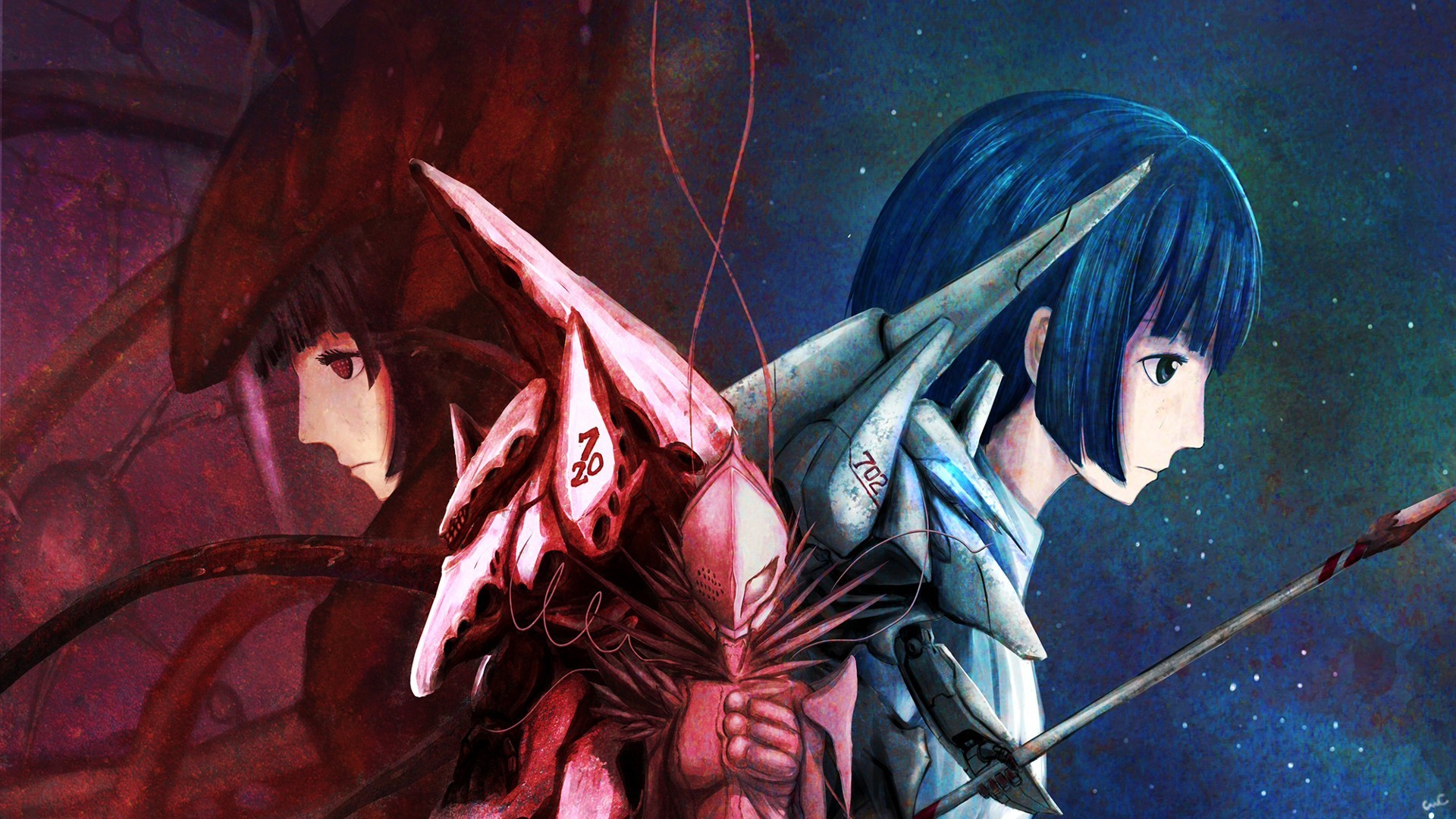Preview wallpaper knights of sidonia, tanikaze, art, anime 1920×1080