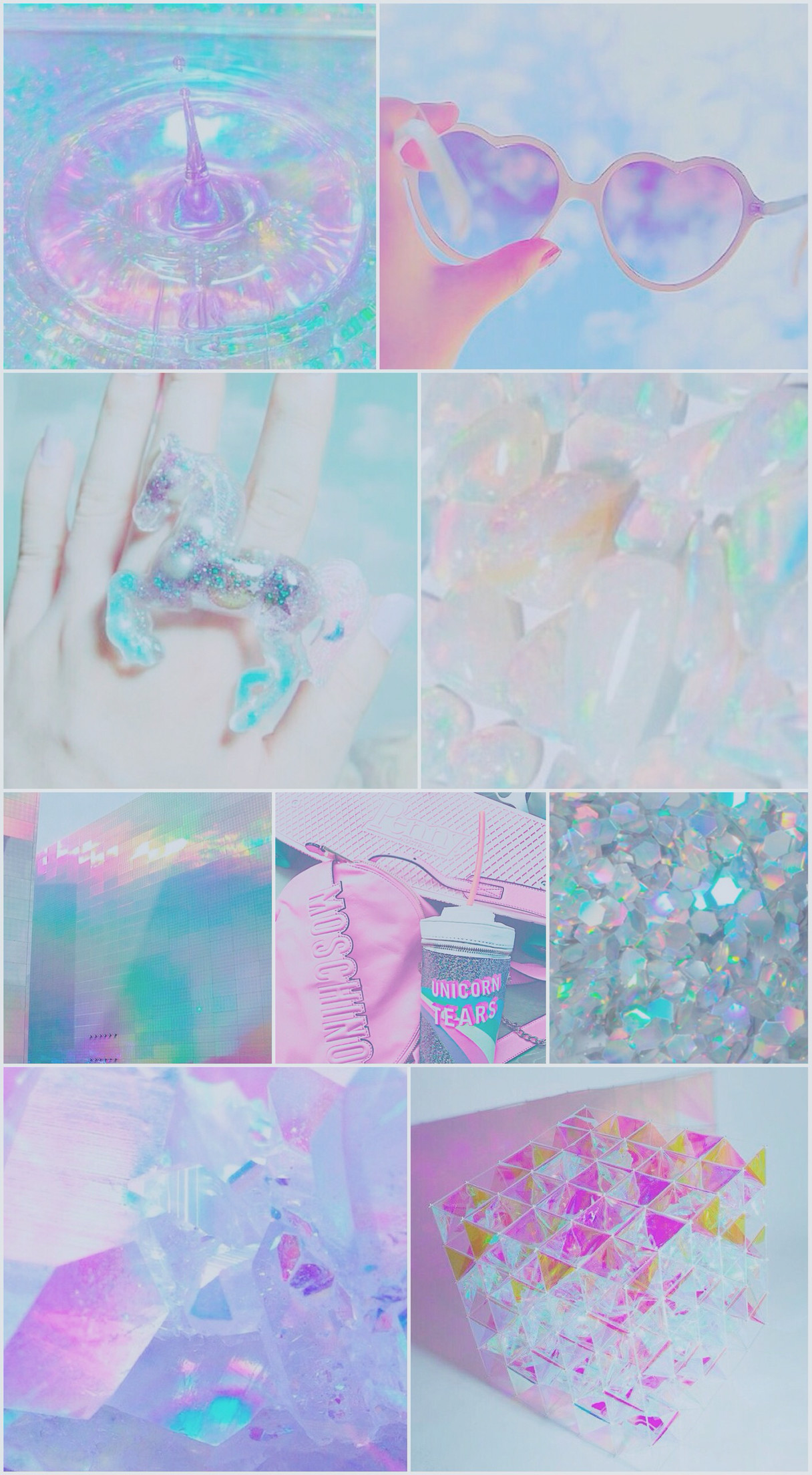 Iridescent, wallpaper, background, iPhone, android, unicorn, blue, purple,