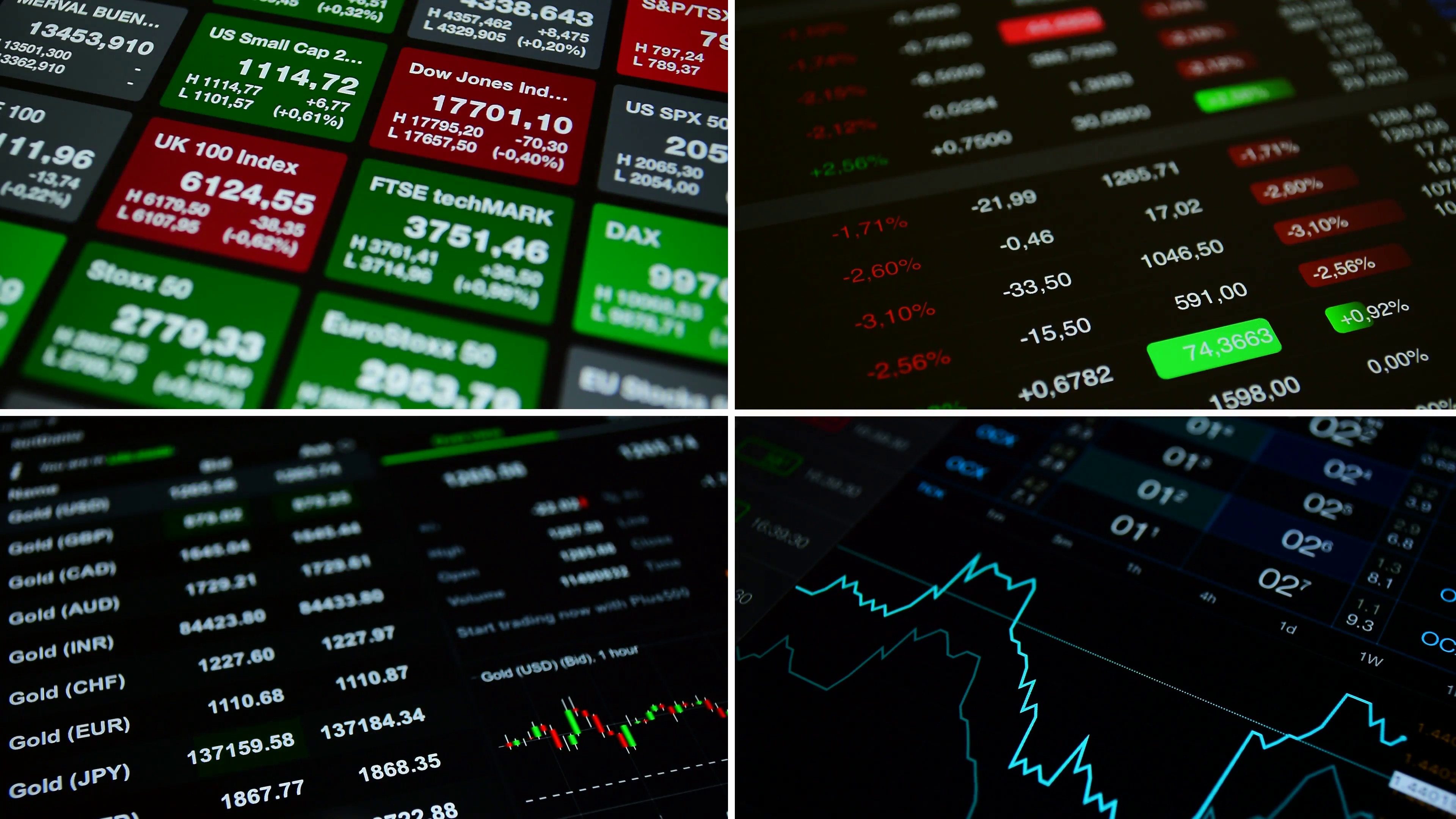 Subscription Library Stock market 4 full hd video backgrounds