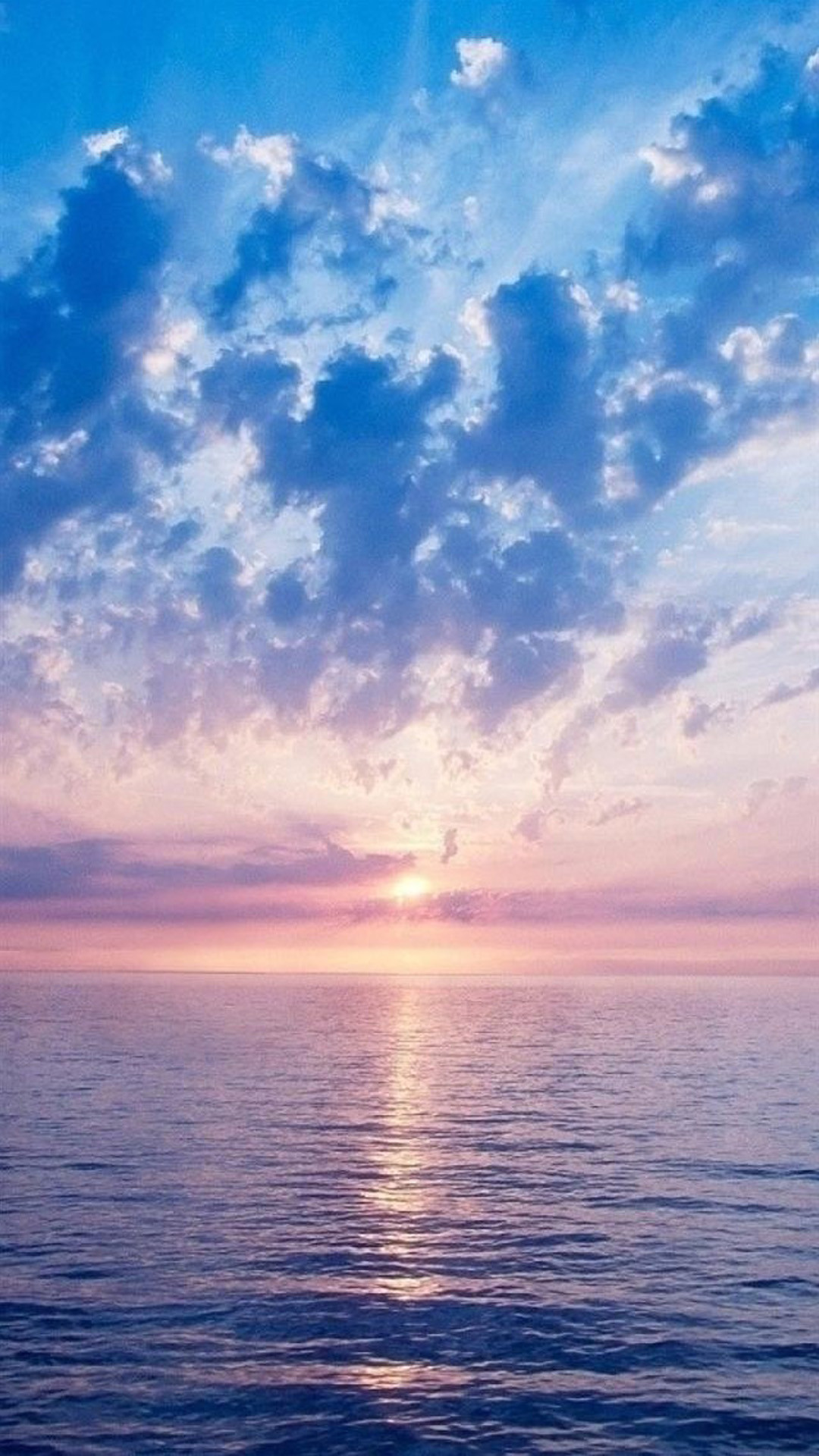 Nature Fantasy Purple Sunrise Scene Over Sea #iPhone #plus #wallpaper