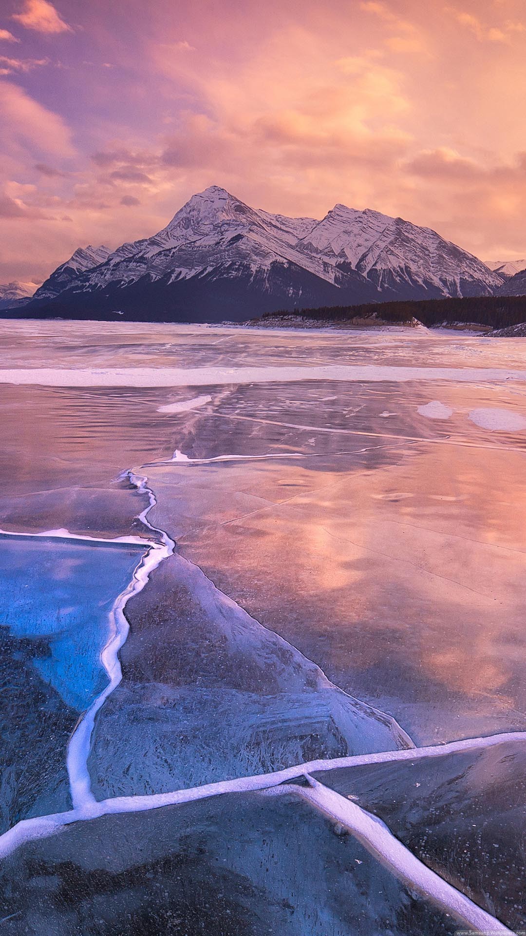 Nature iPhone 6 Plus Wallpapers – Frozen Lake Sunset Lock Screen iPhone 6 Plus HD Wallpaper