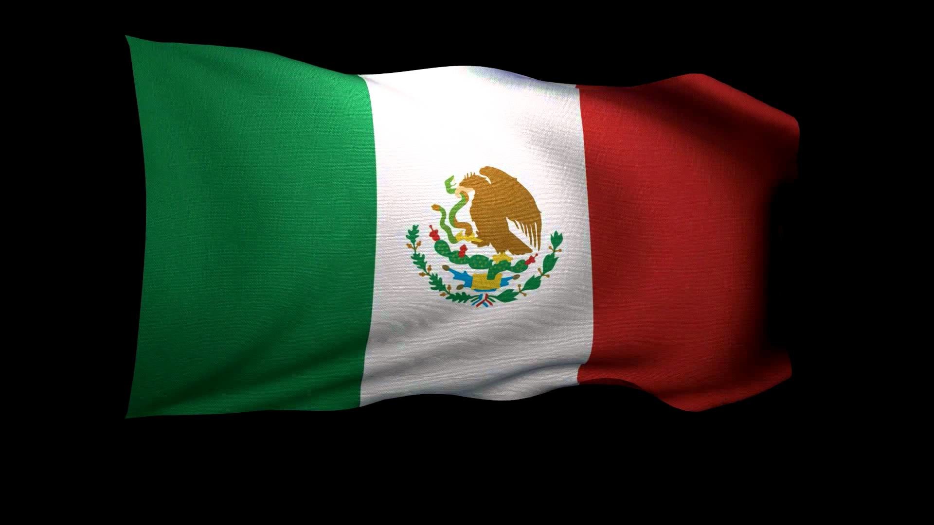 3D Rendering of the flag of Mexico waving in the wind