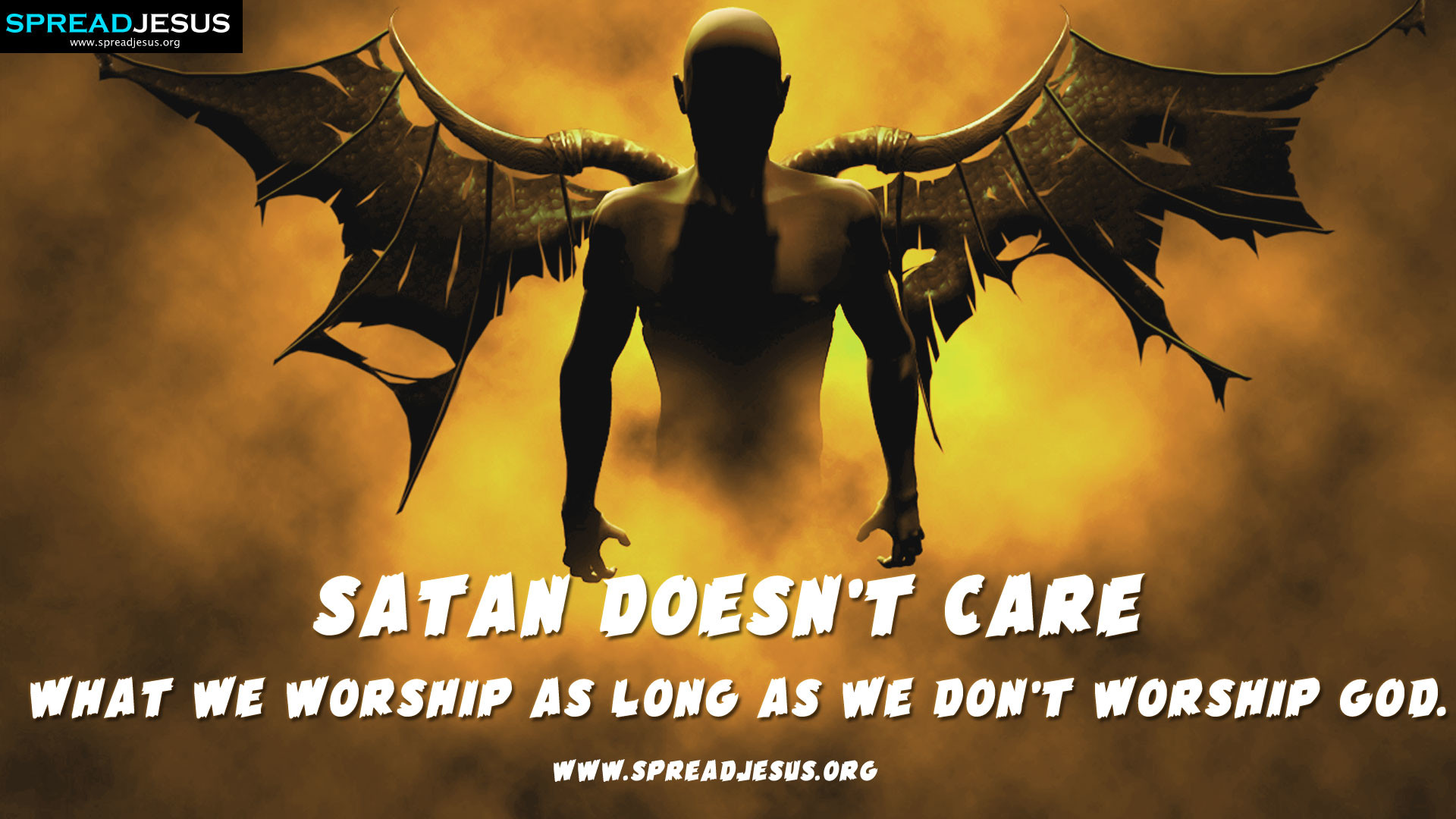 Christian Quotes HD Wallpaper Satan doesnt care