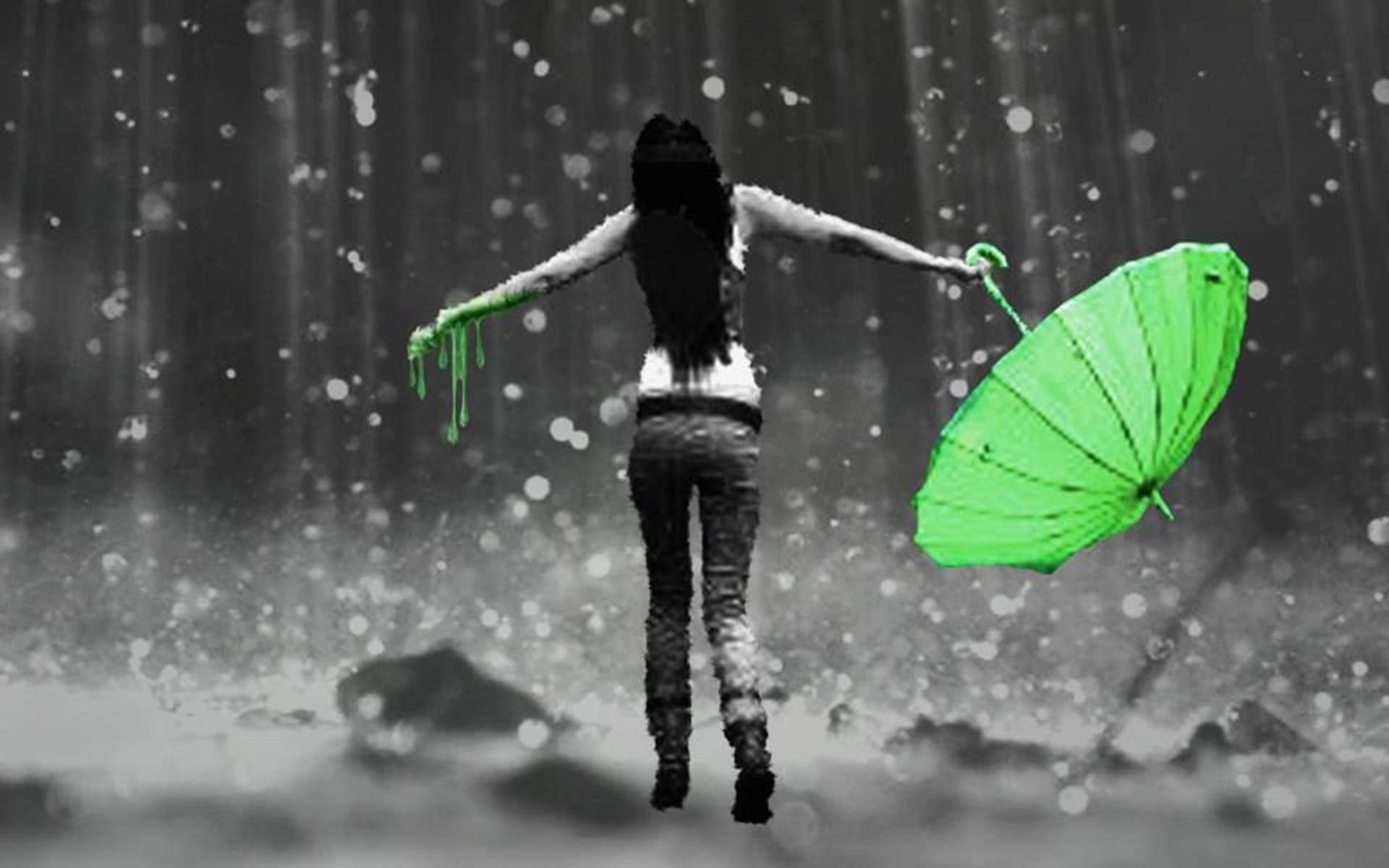 Girl In Rain HD Wallpaper, Girl In Rain Pictures