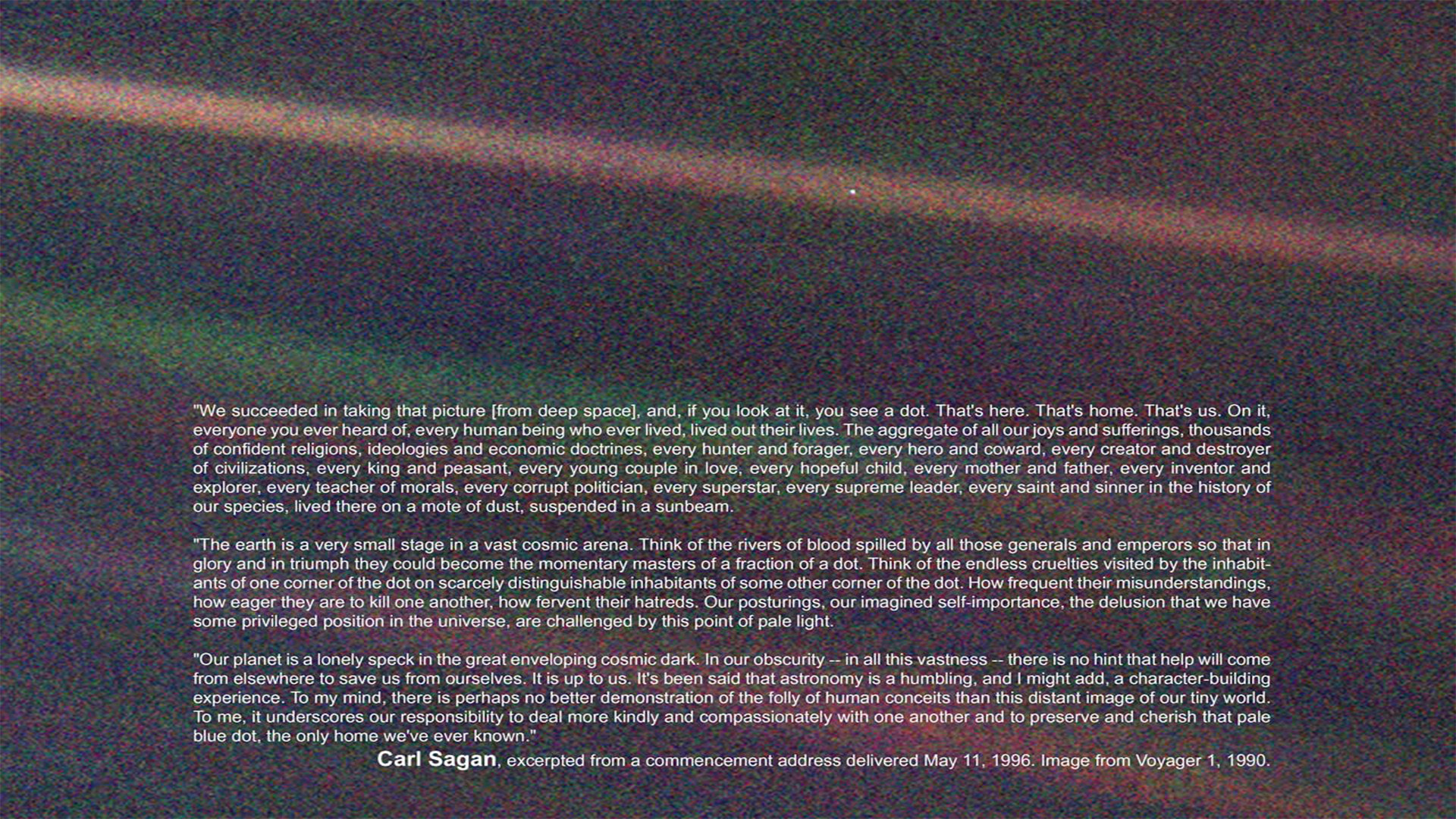 Carl Sagan Pale Blue Dot Wallpaper - Shardiff World