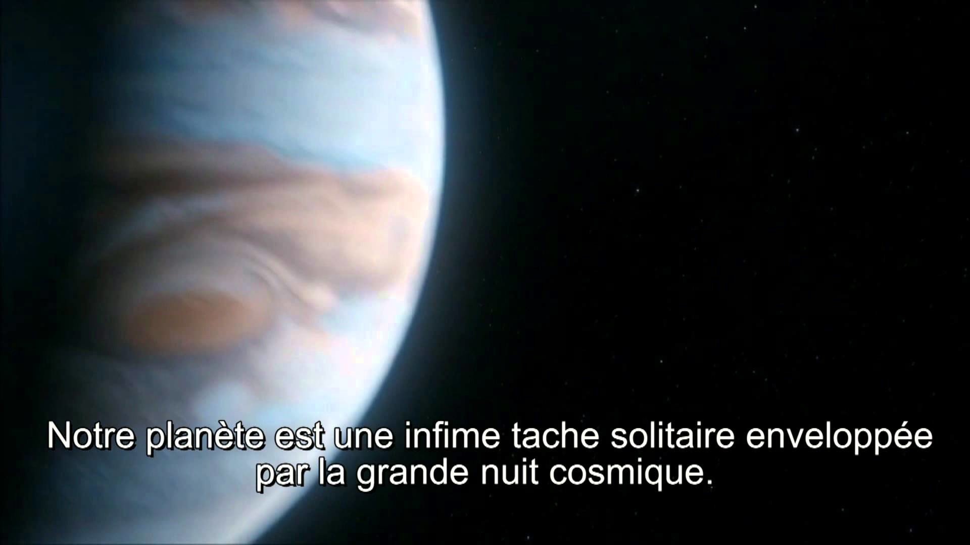 A pale blue dot – Un point bleu ple. Carl Sagan – Cosmos A Spacetime Odyssey VOST