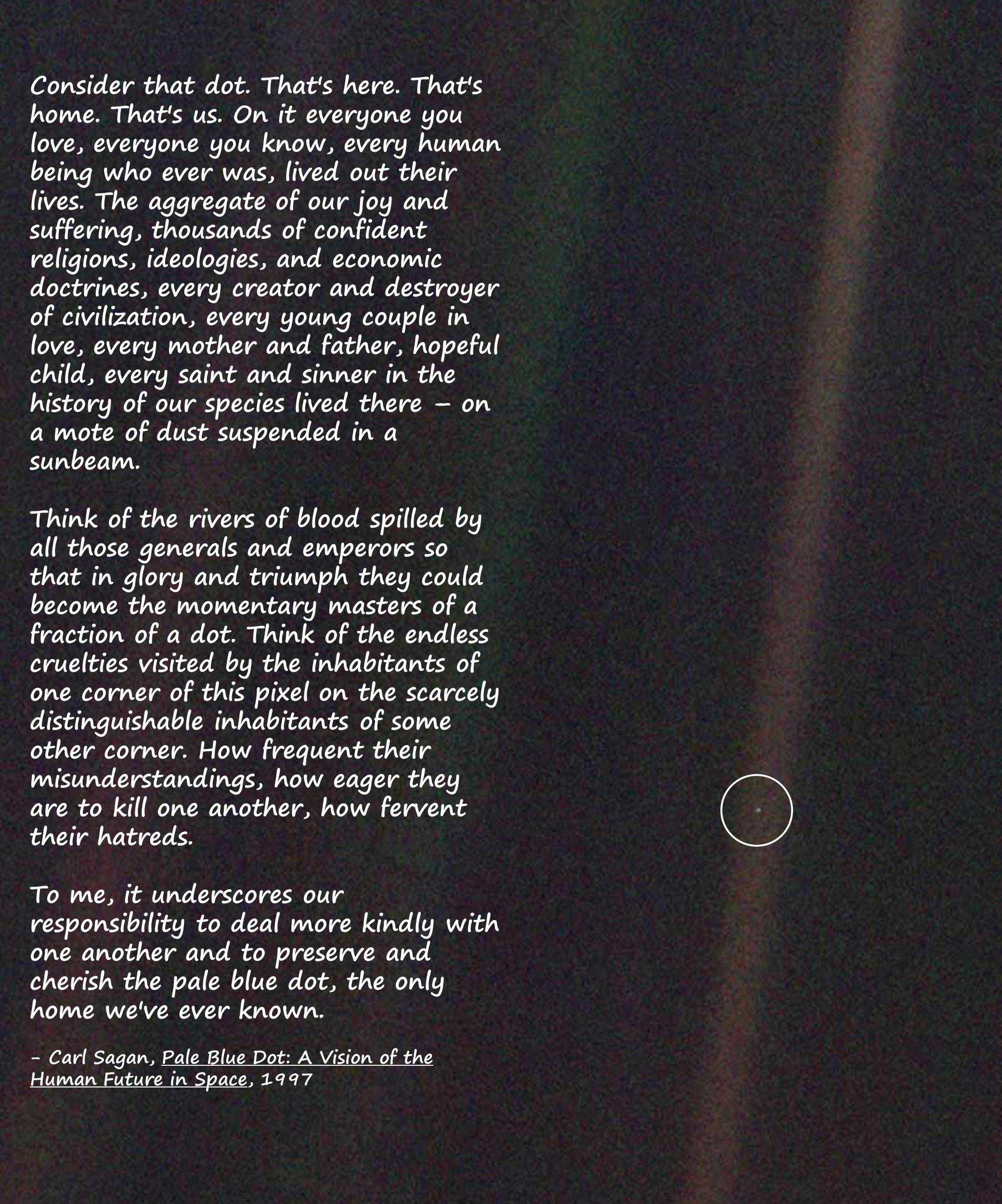 Pale blue dot – The Intrepid Mathematician