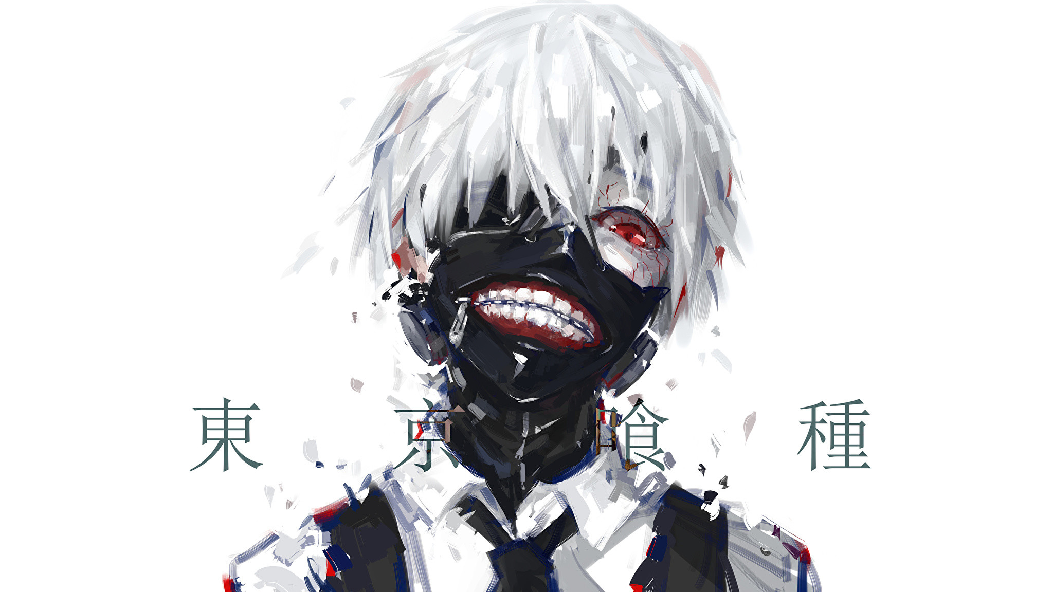 Pictures Tokyo Ghoul Young man Anime Masks 2048×1152