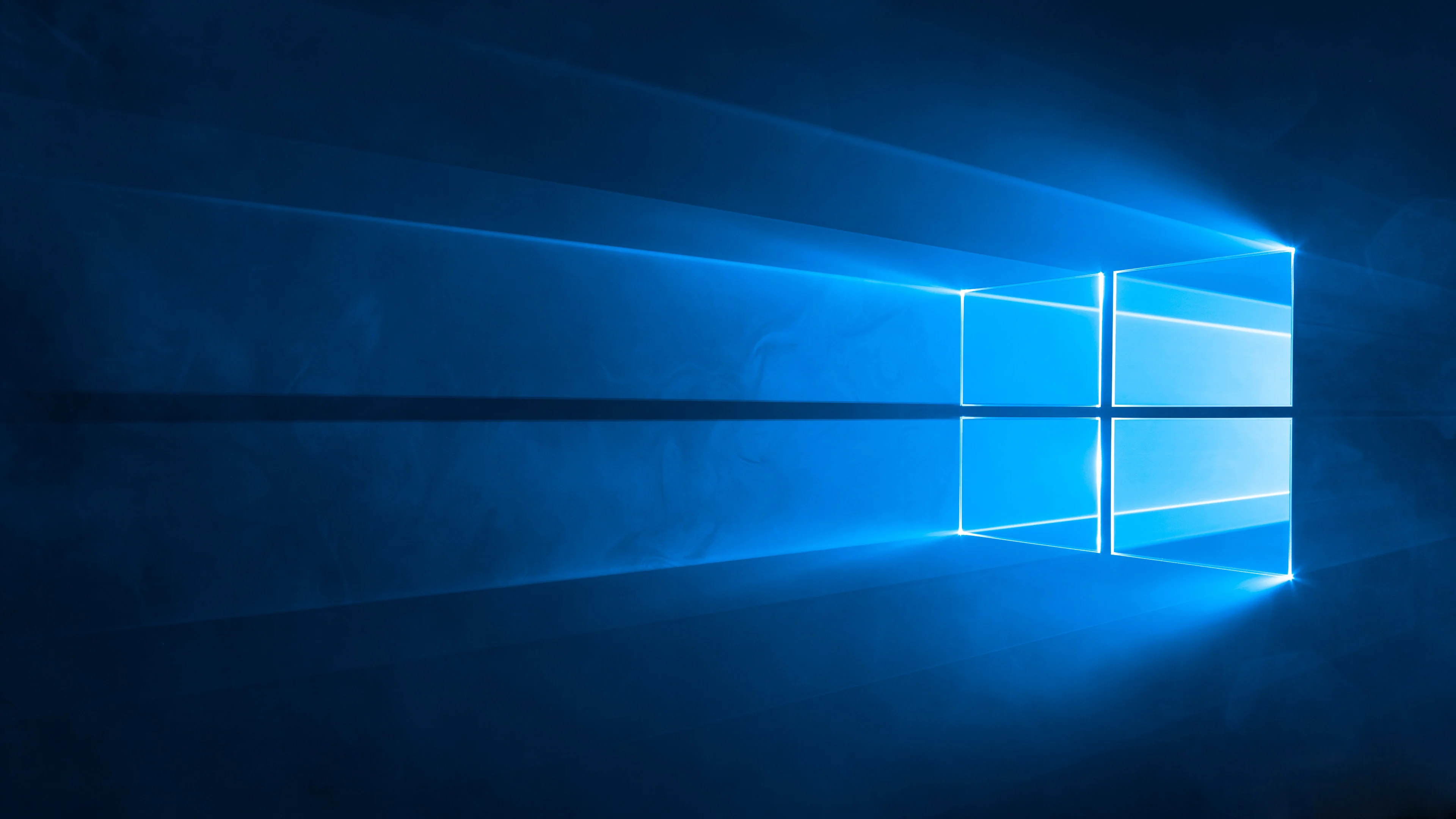 Windows 10 Blue Light Desktop Background 4K Wallpaper.