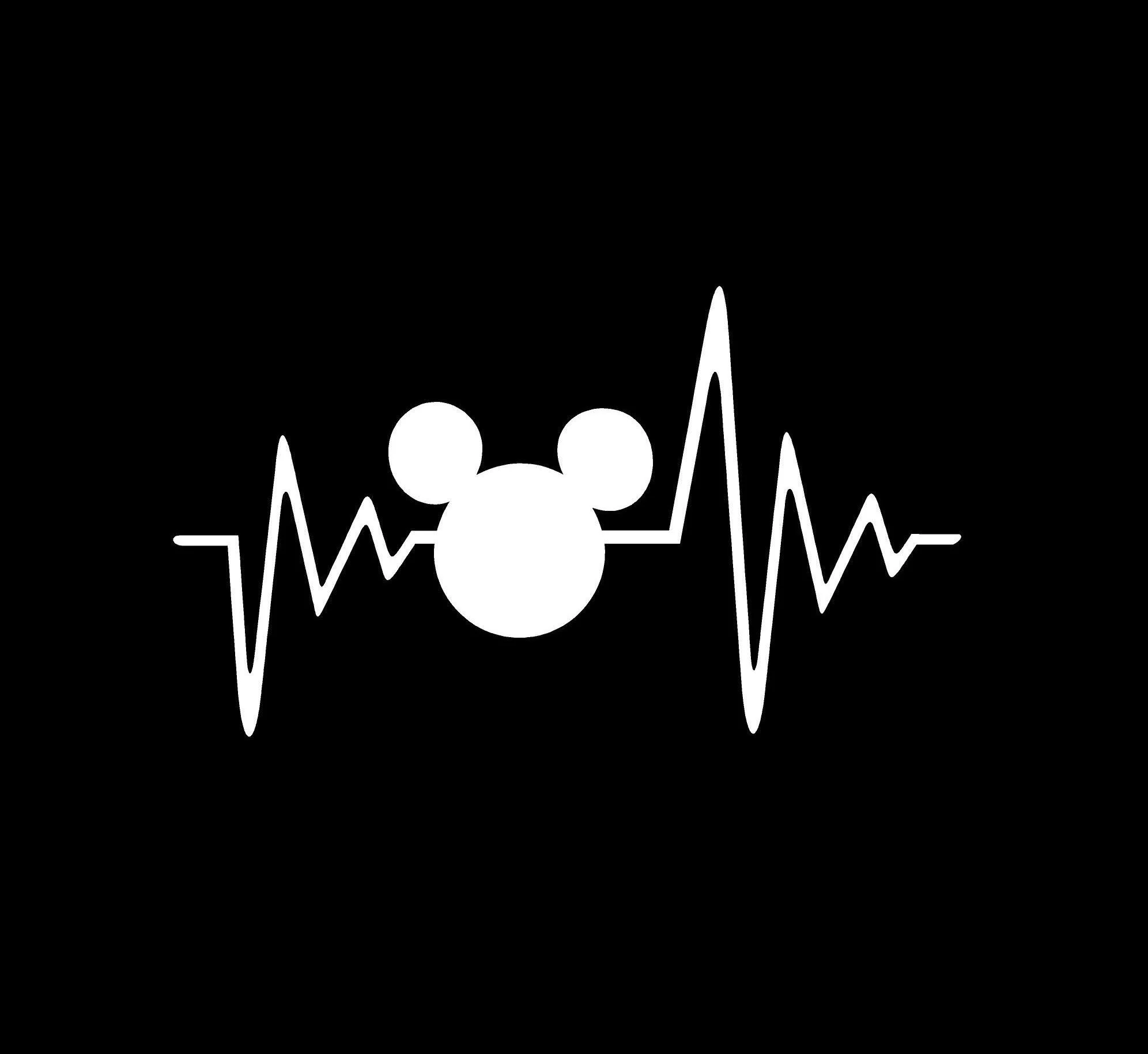 Mickey mouse heartbeat Vinyl Decal Stickers – Custom