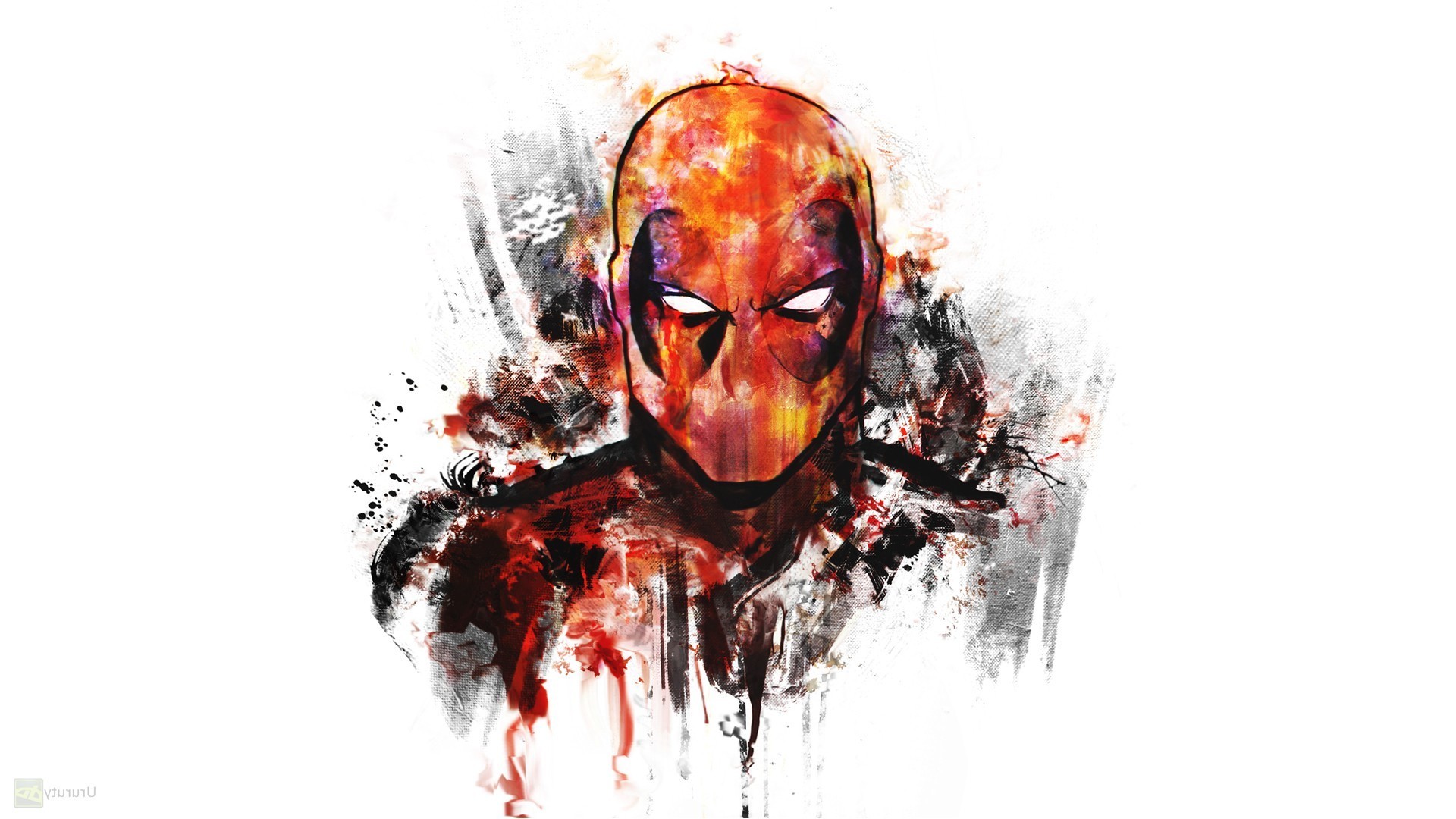 Deadpool, Digital Art, White Background, Artwork, Superhero Wallpapers HD /  Desktop and Mobile Backgrounds