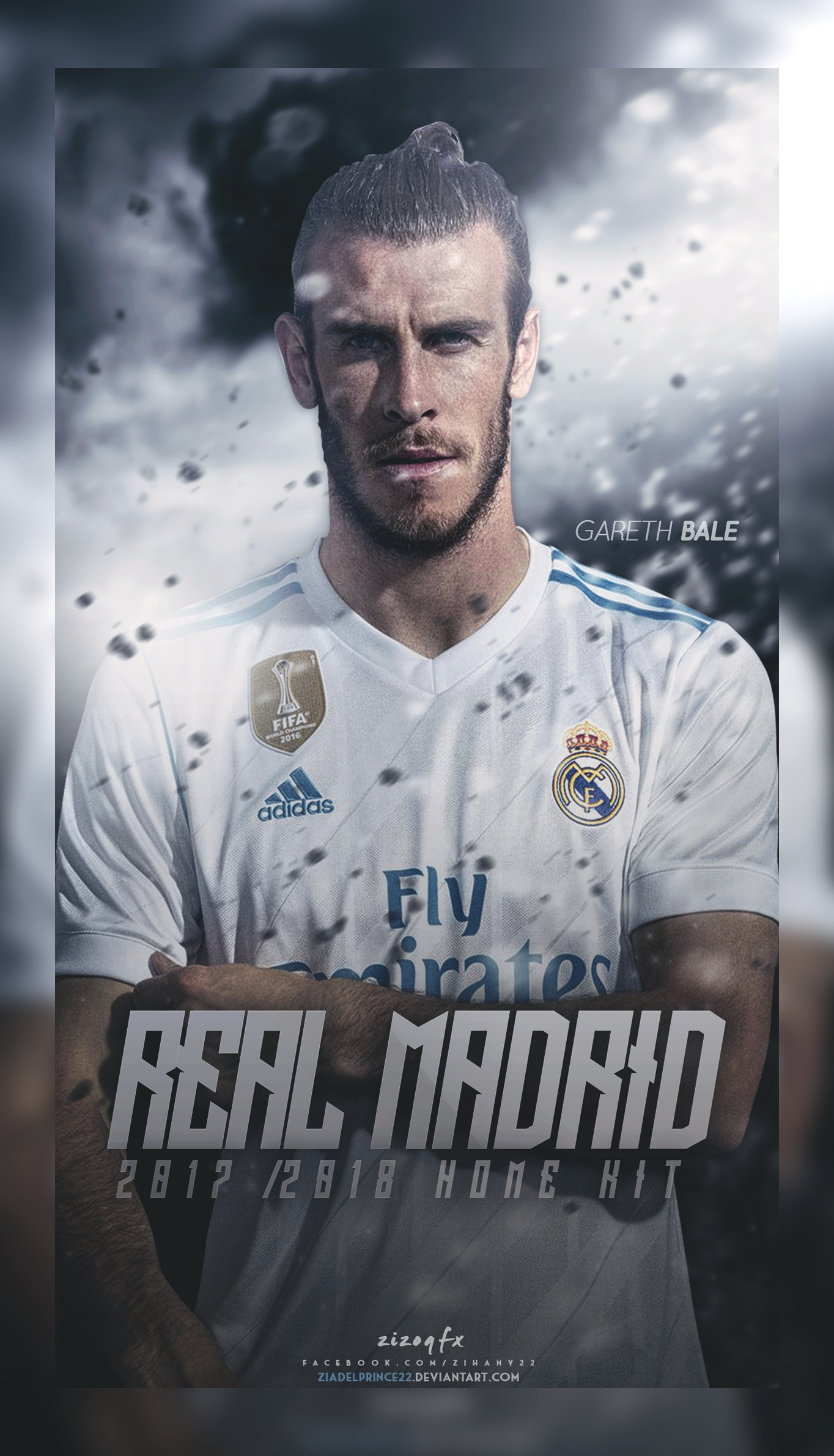 Real Madrid 2017 / 2018 Home kit poster by Ziadelprince22