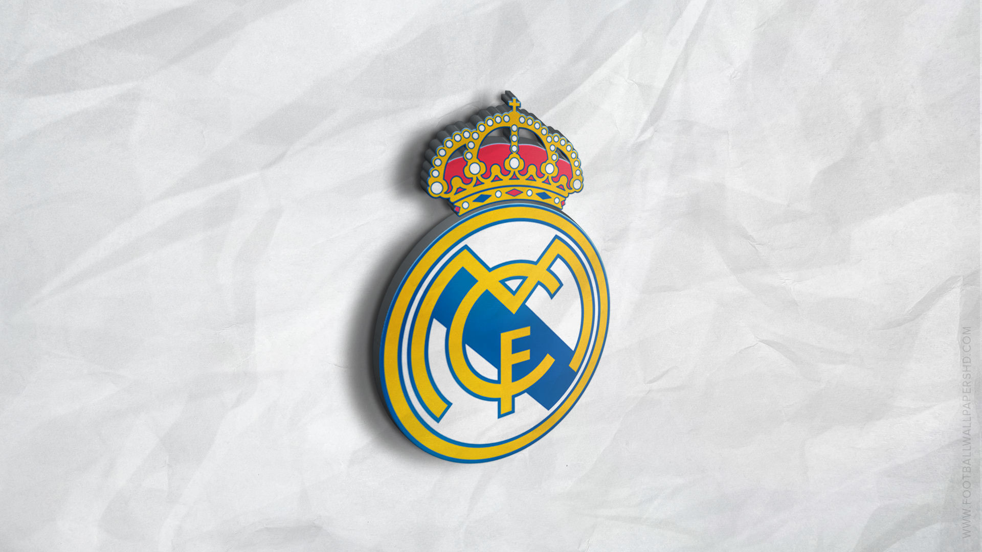 Real madrid 3d logo football image wallpaper