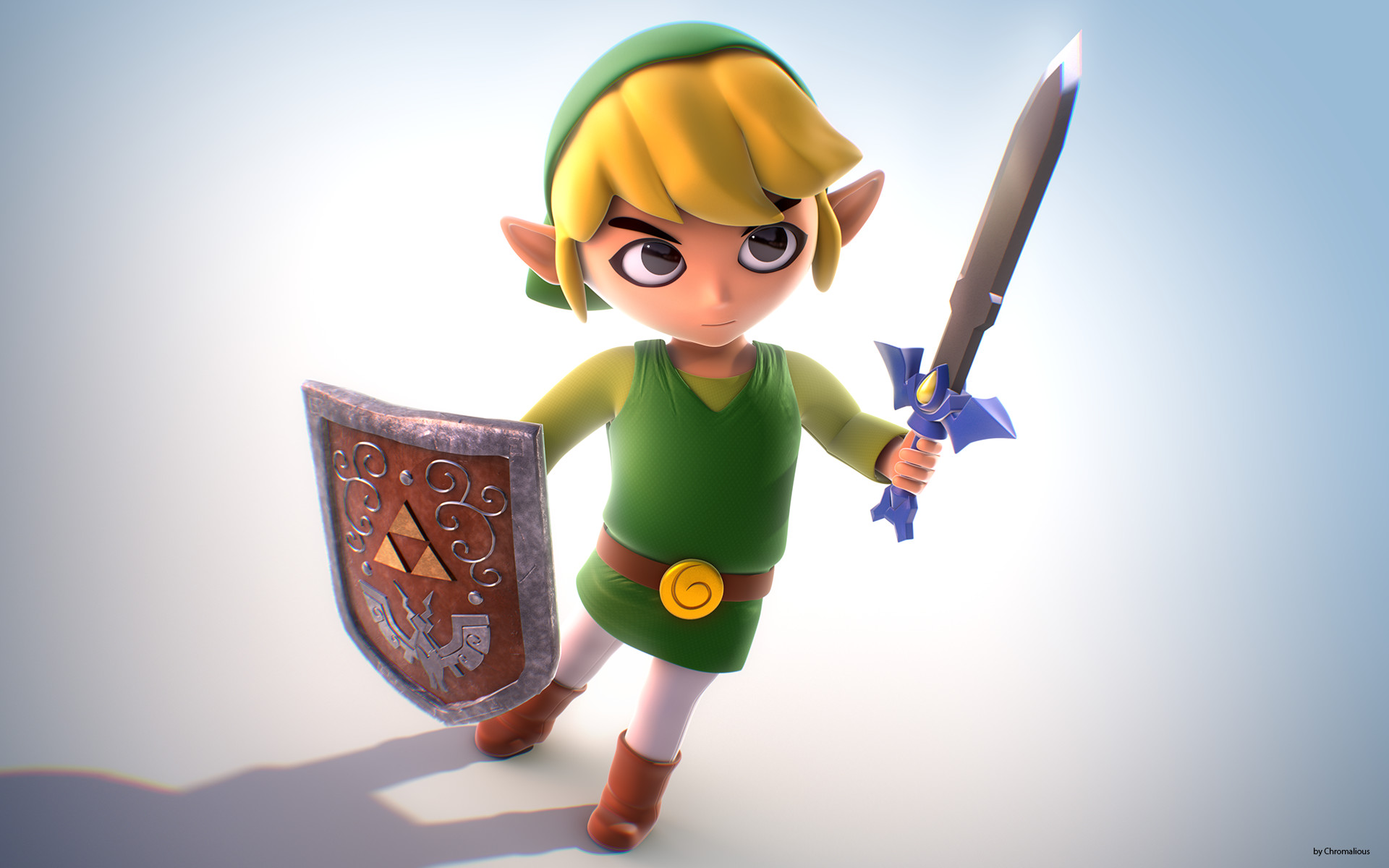 Toon Link Fanart - Wallpaper HD by Chromalious.