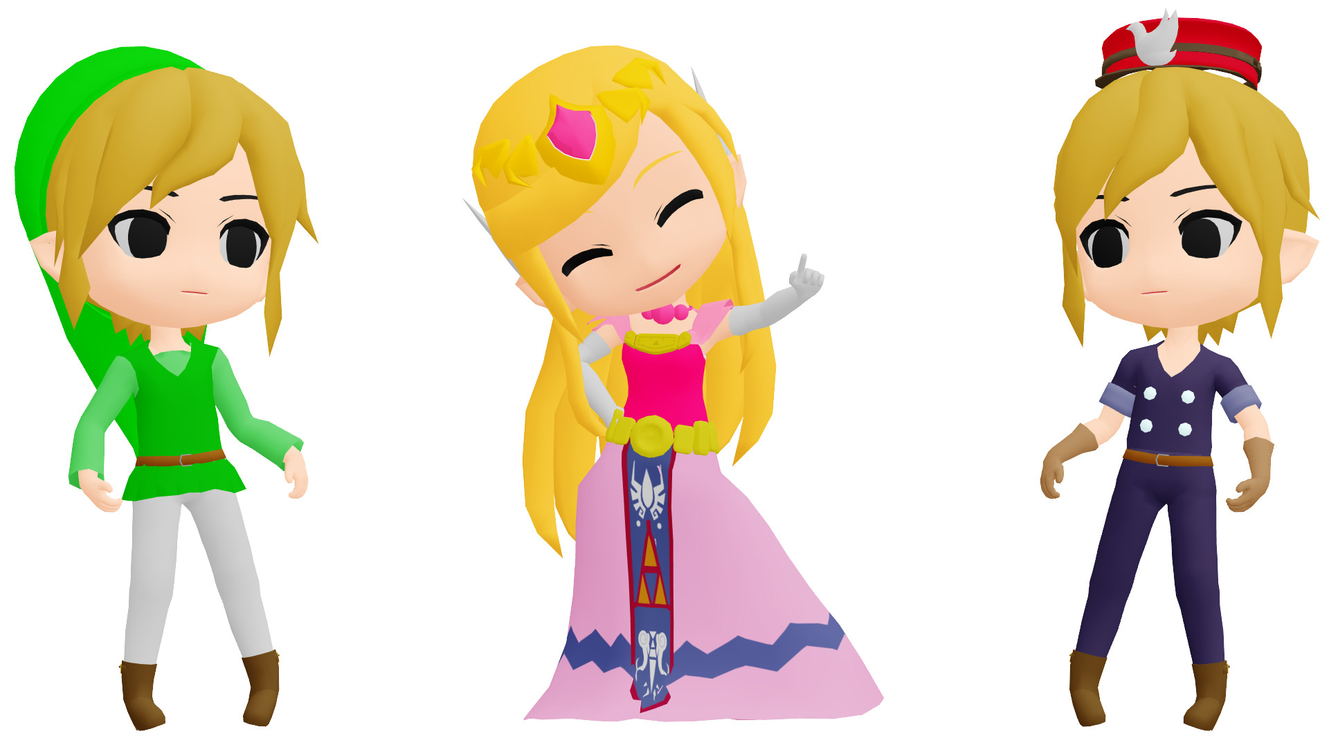 MMD Toon Link and Toon Zelda DL by 2234083174