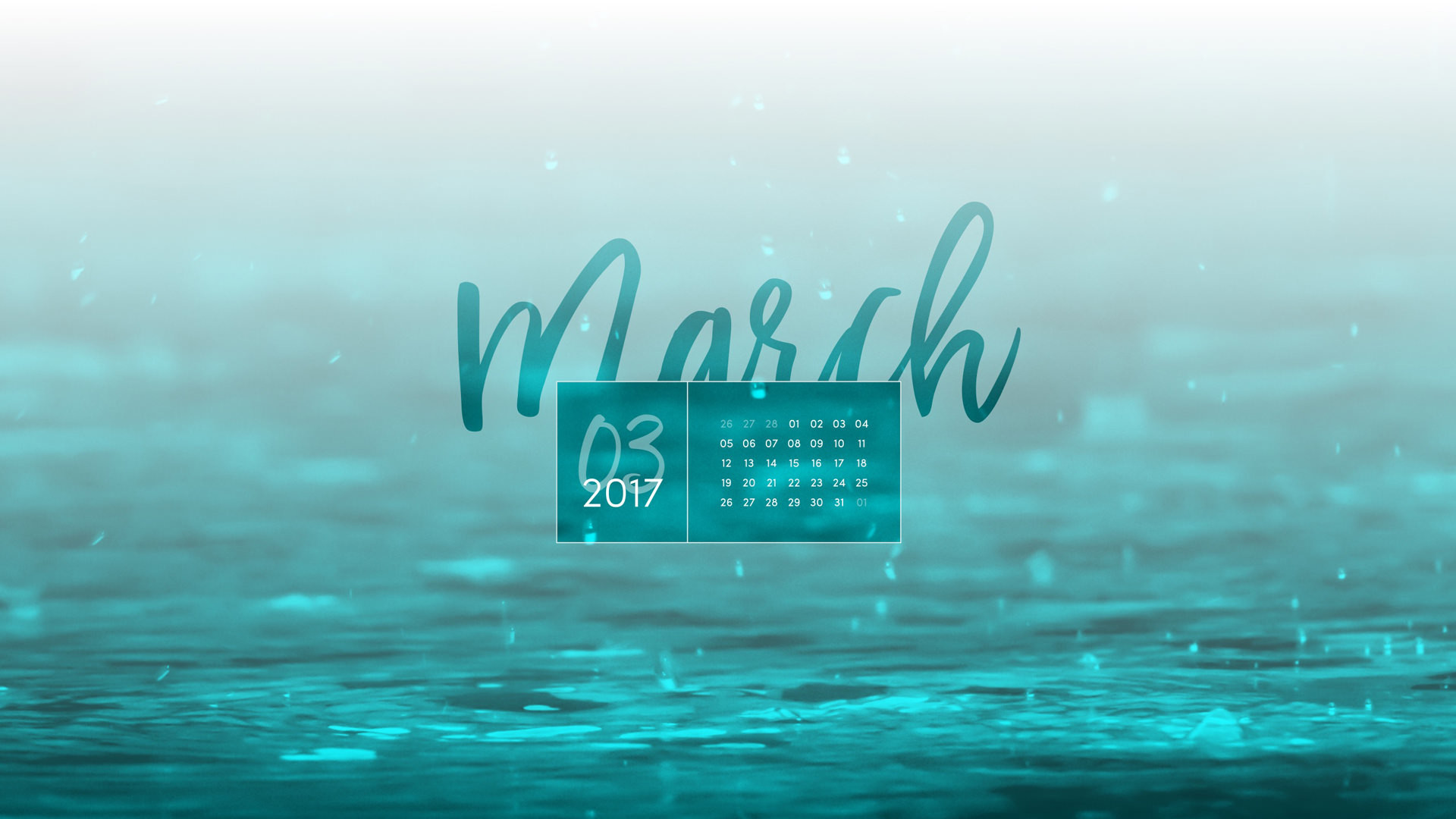 March 2017 Desktop Calendar Wallpaper