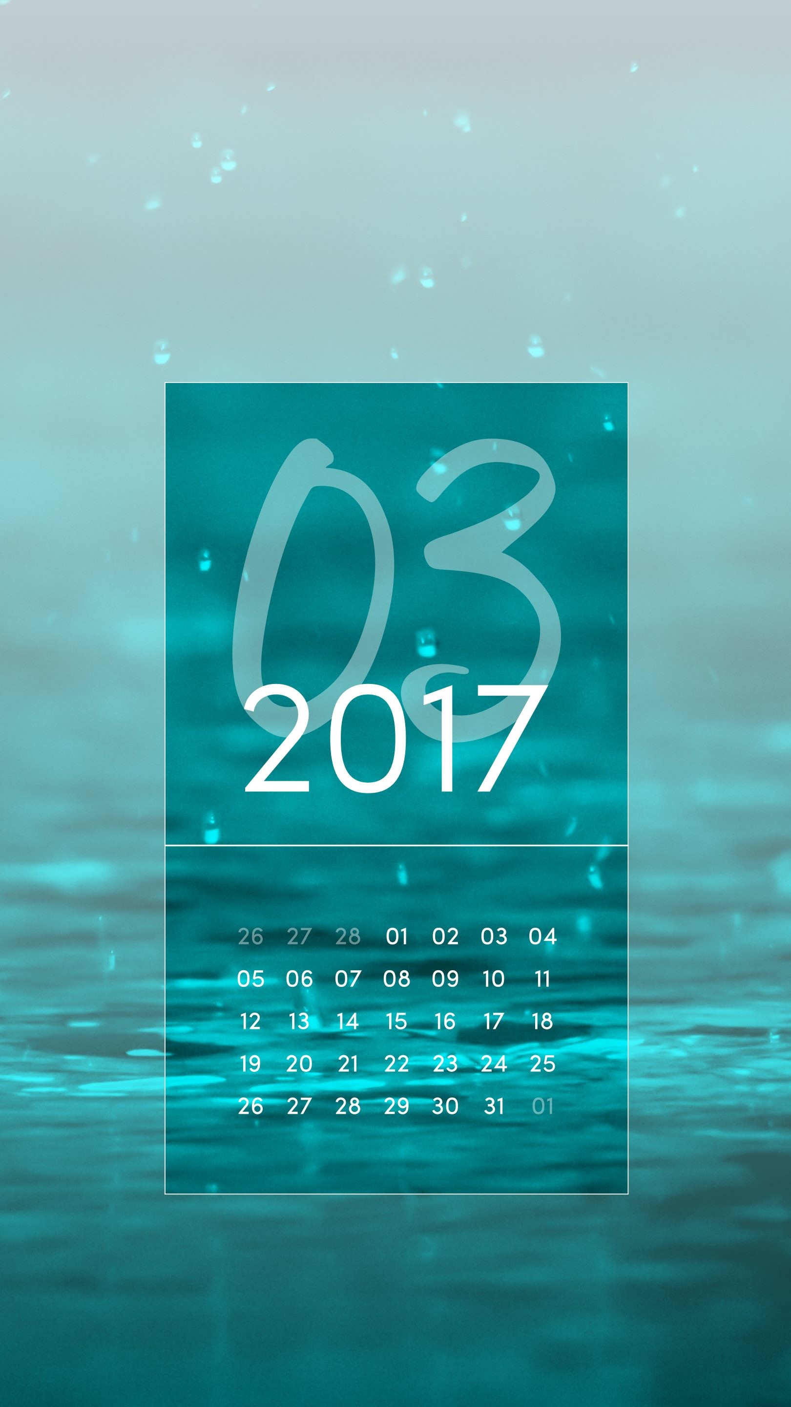 March 2017 Desktop Calendar Wallpaper