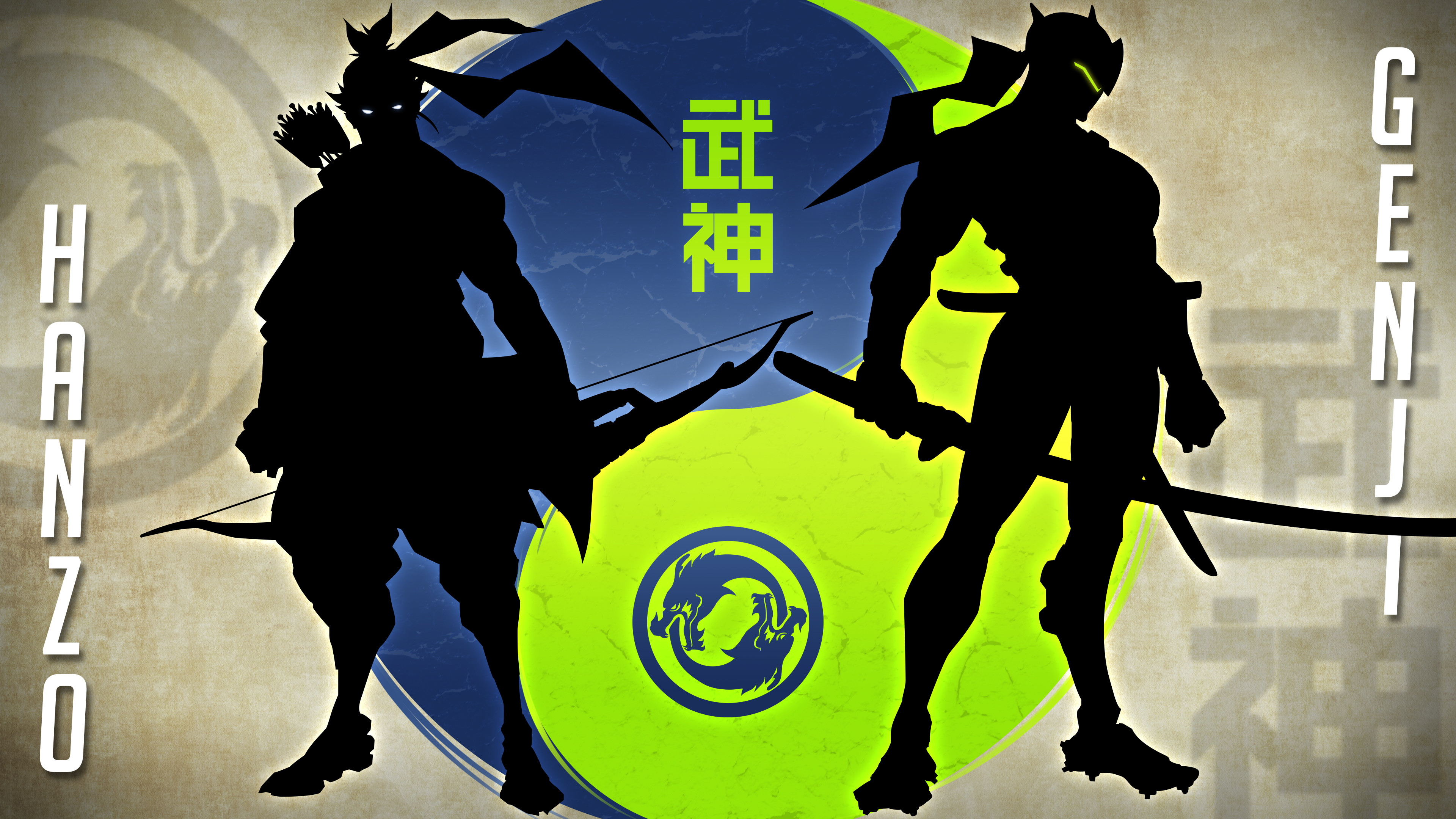 Video Game Overwatch Genji Overwatch Hanzo Overwatch Yin Yang Shimada Wallpaper