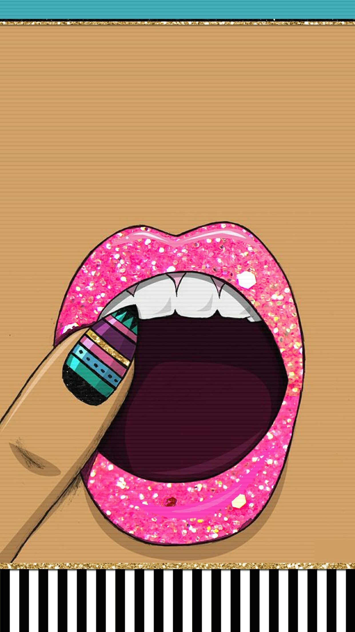 Dope Wallpapers, Iphone 3, Iphone Wallpaper, Hot Lips, Kisses, Hello Kitty, Android, Glitter, Walls