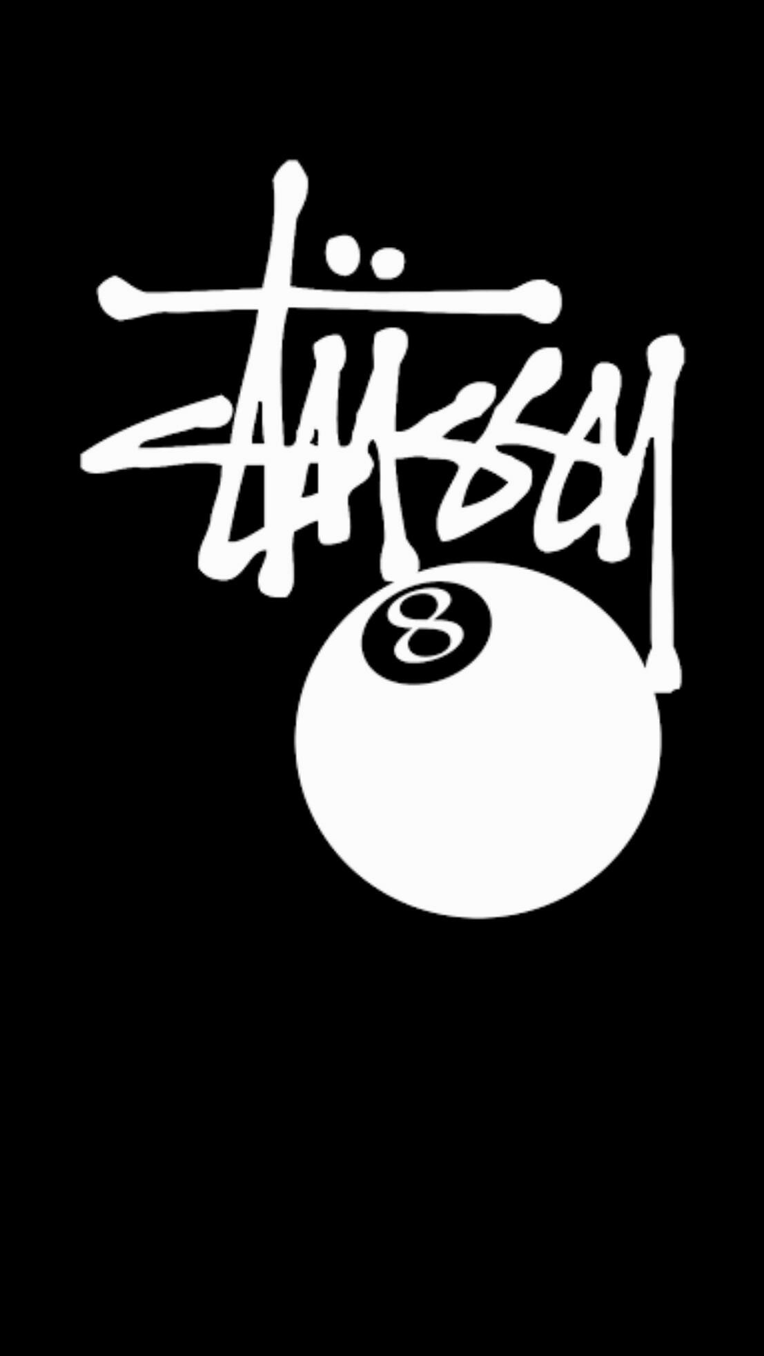 Stussy black android iphone wallpaper wp2001489