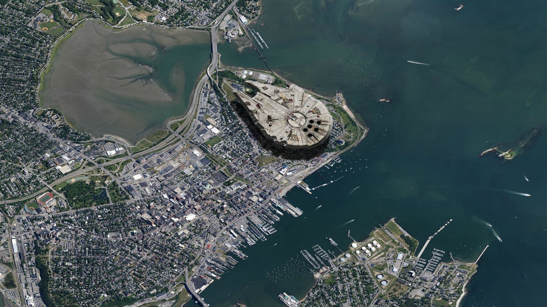 I think its time we talked about the Millenium Falcon hidden under the eastern prom in Portland