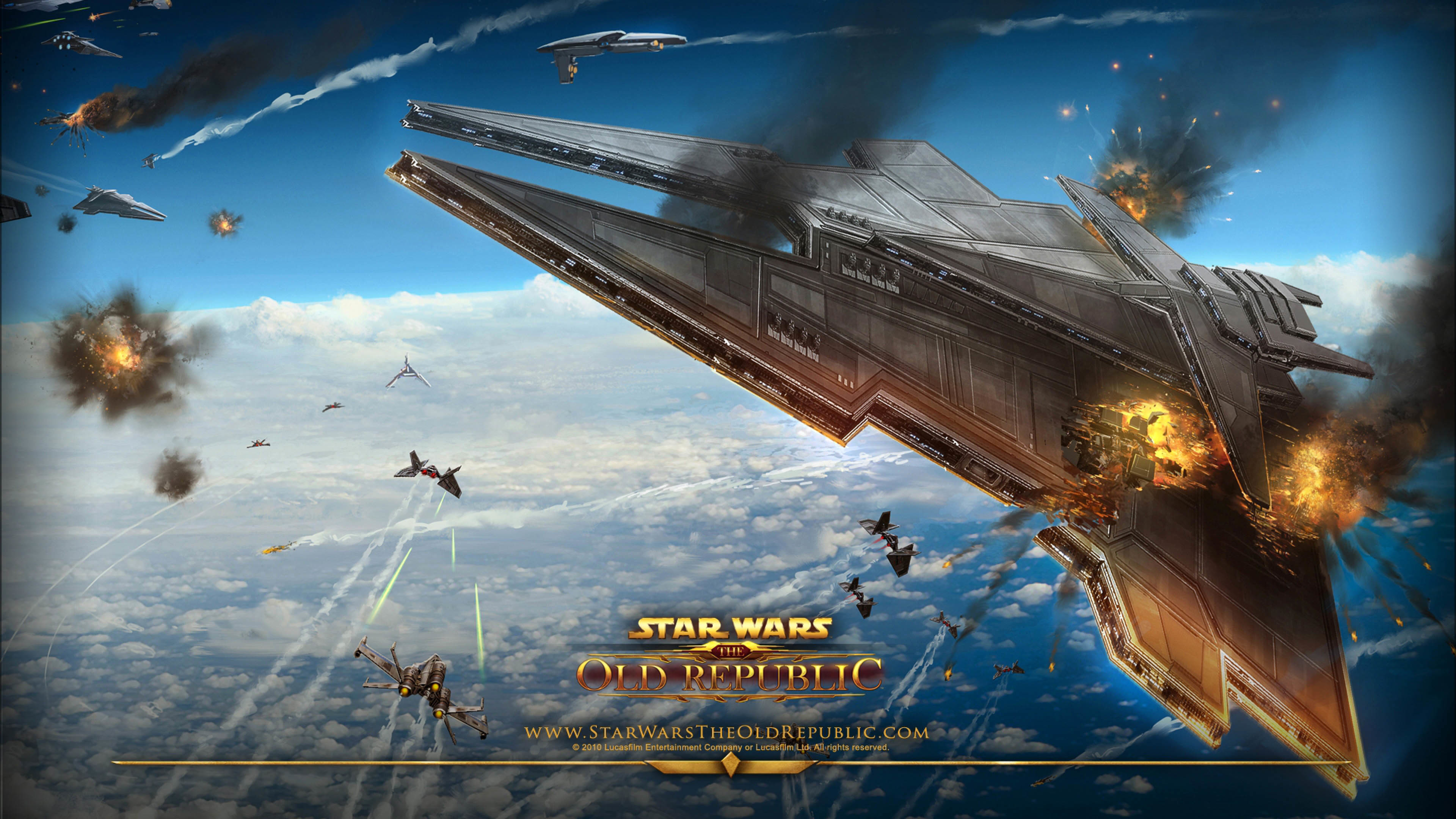 Star Wars The Old Republic – Star Destroyer exploding wallpaper