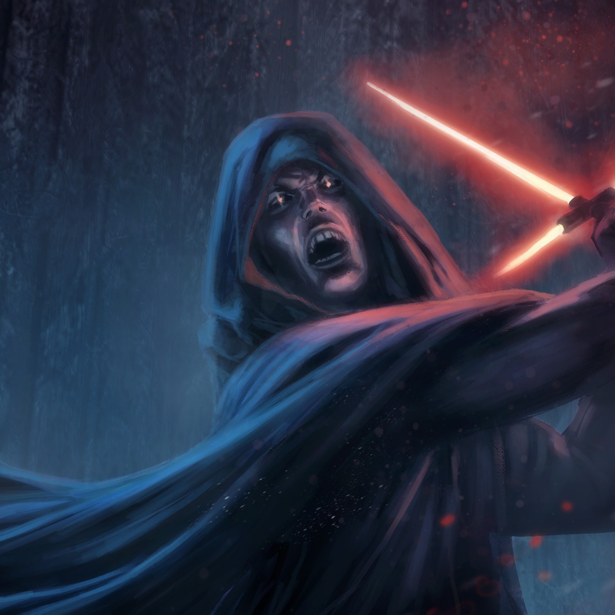 Preview wallpaper star wars episode vii – the force awakens, sith, lightsaber 2048×2048