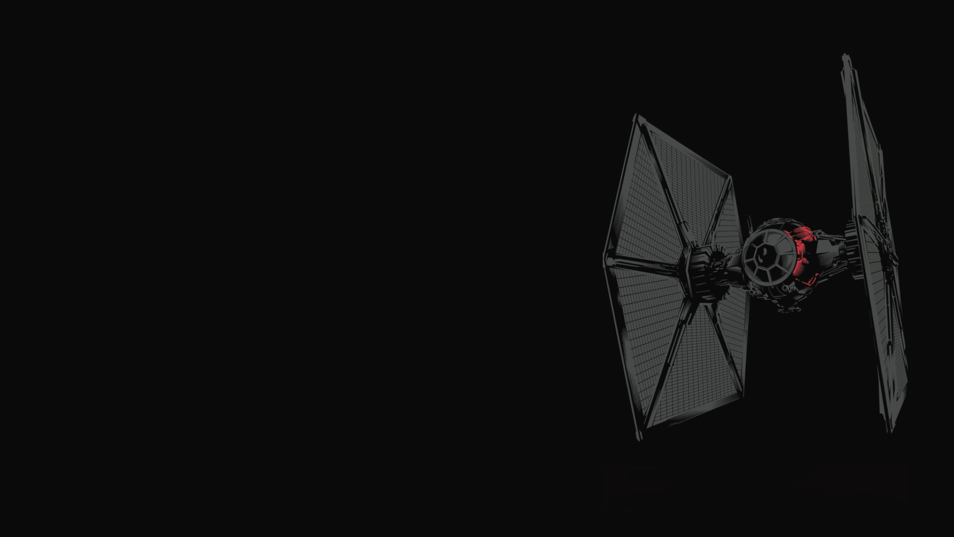 I made a wallpaper out of that TIE Fighter image from the toy leak. Enjoy
