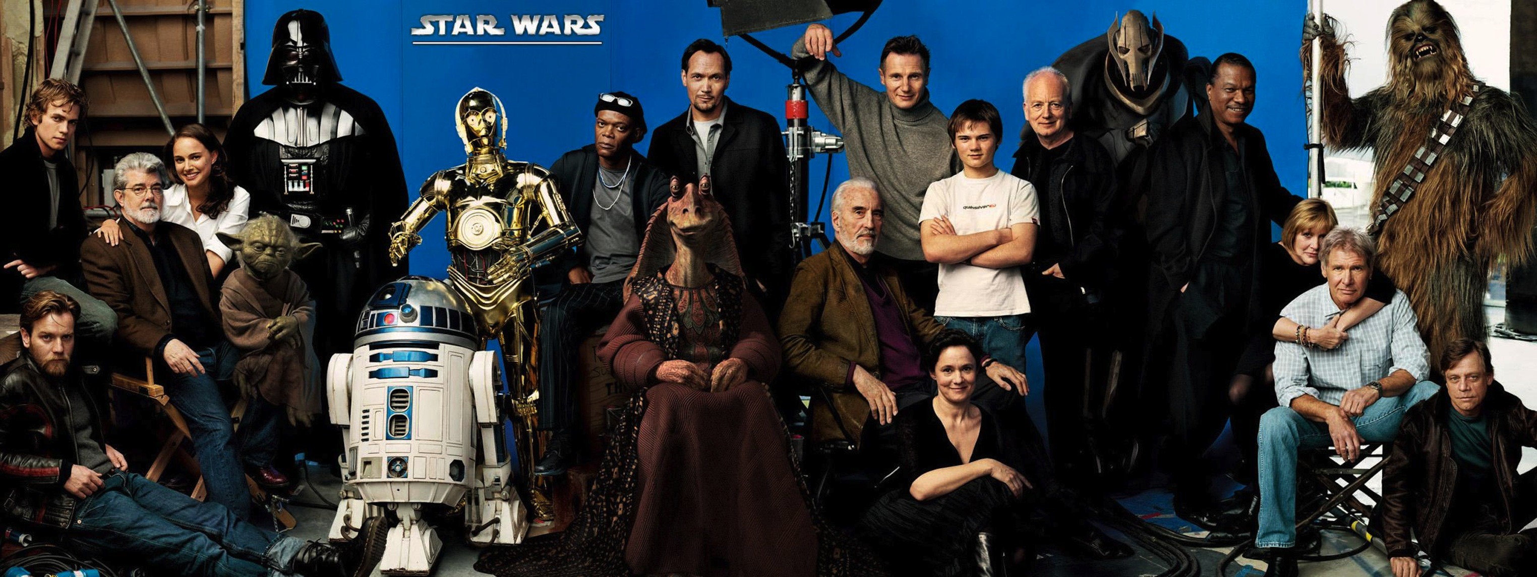 Movie – Star Wars George Lucas C 3PO Jar Jar Binks Harrison Ford R2