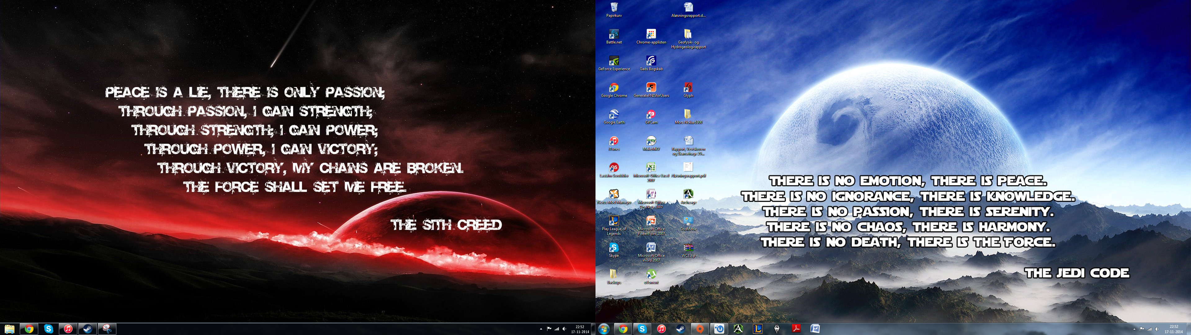 I have two monitors. i think the jedi one is made from an FJer